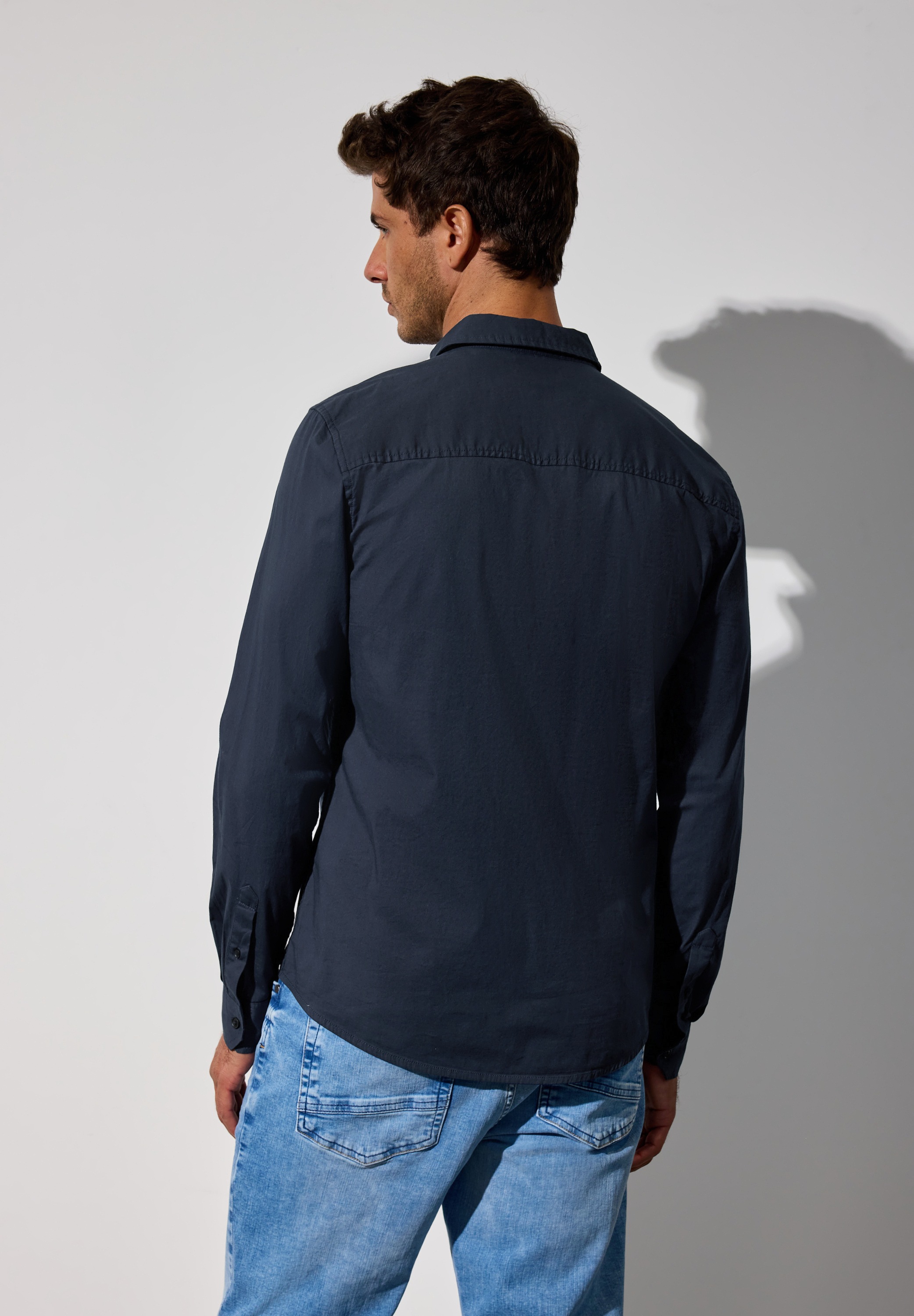 STREET ONE MEN Langarmhemd, mit Brusttasche