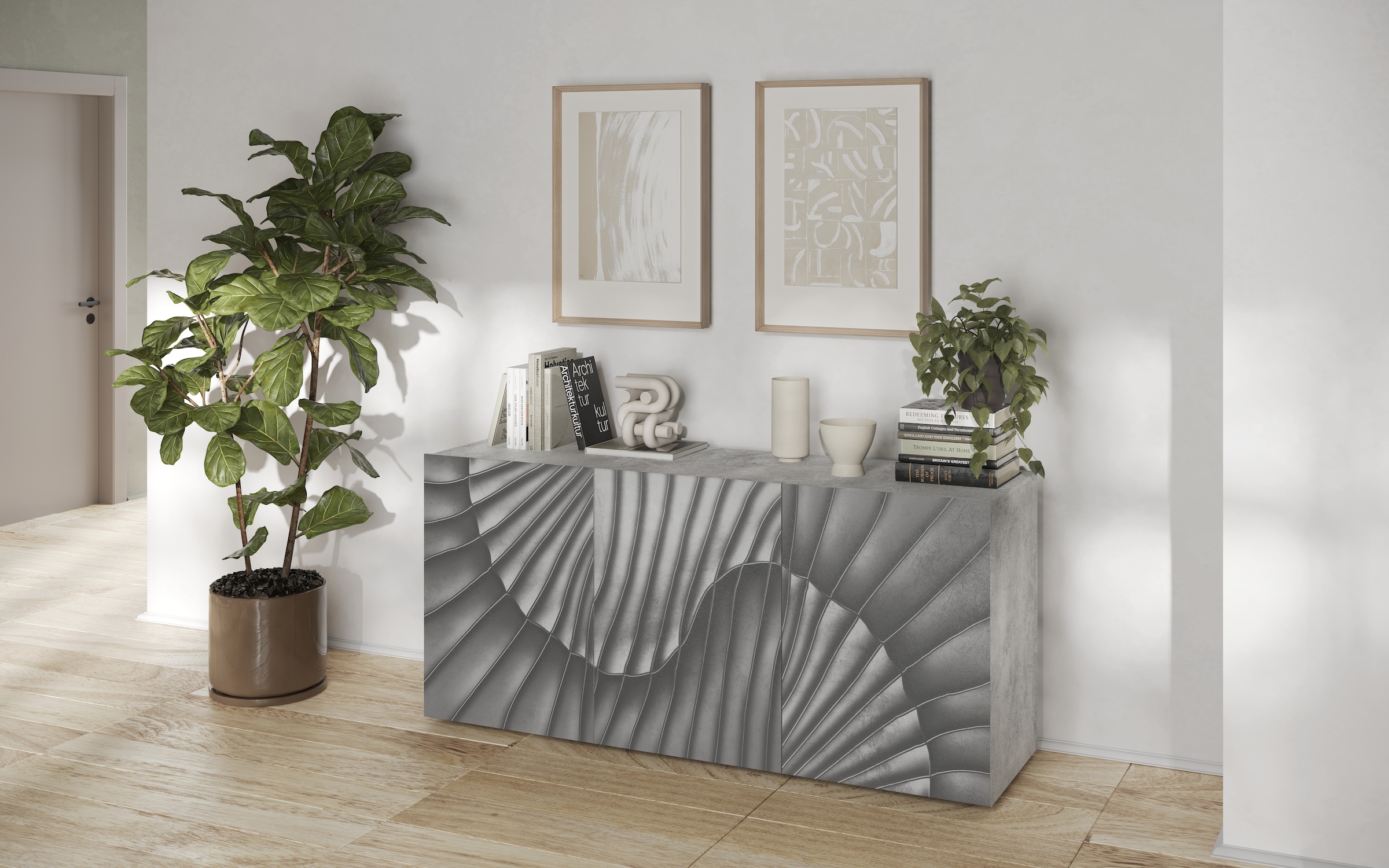 INOSIGN Sideboard "Snake Breite 181 cm, moderne Kommode mit 3 Türen", Anric günstig online kaufen