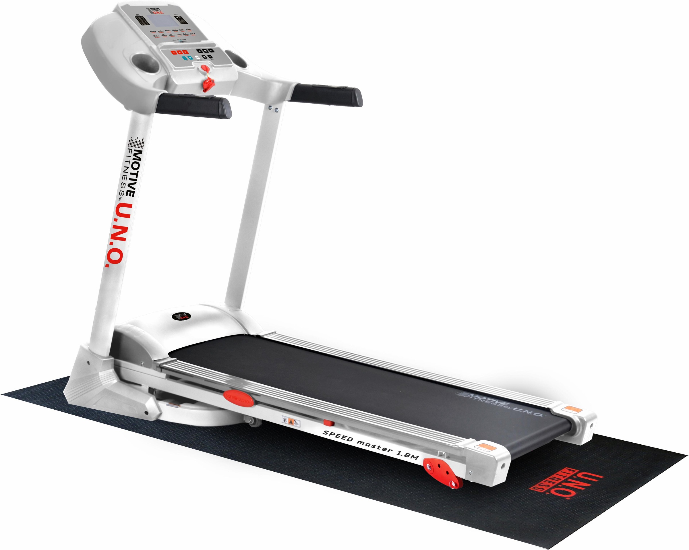 MOTIVE FITNESS by U.N.O. Laufband "Speed Master 1.8 M (mit/ohne Unterlegmatte)", (Multifunktions-LCD-Display), bis max. 