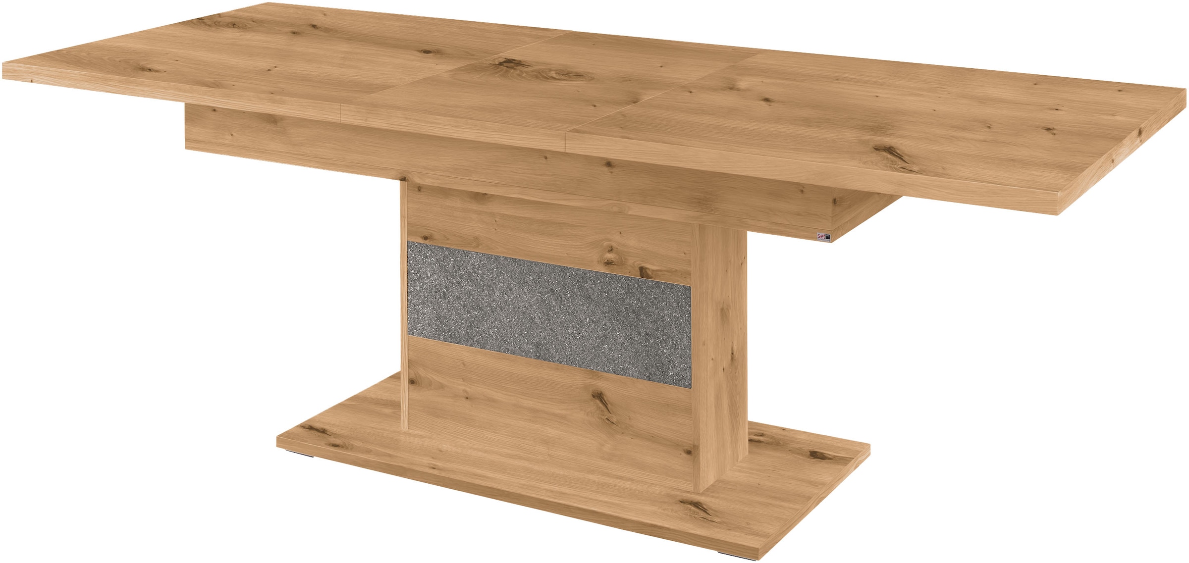 set one by Musterring Esstisch »Deltona«, mit Auszugsfunktion, Standfuß mit Zierelement, B180/230 x T90 cm