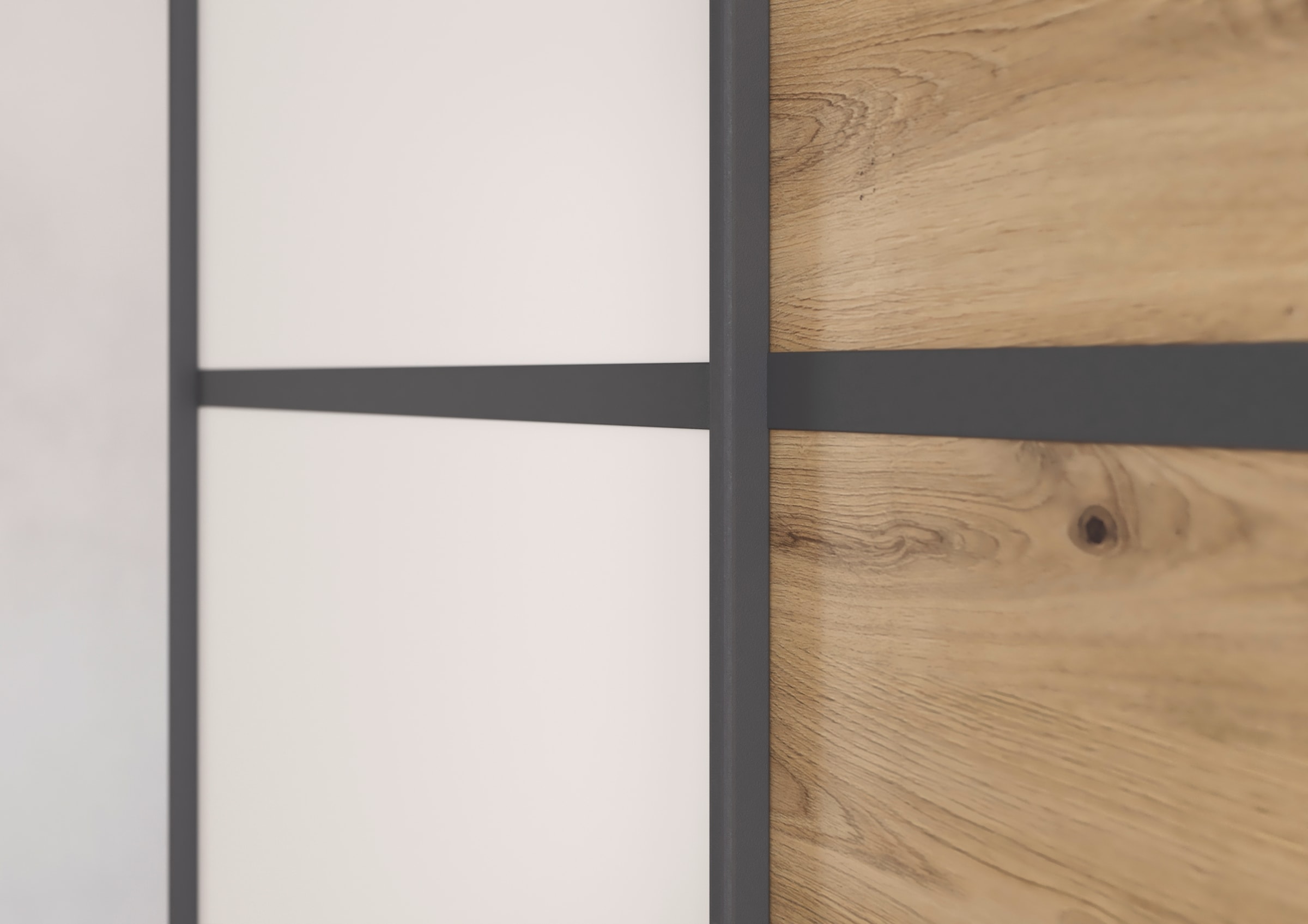 rauch Kleiderschrank »Schwebetürenschrank Garderobe Schrank TOP ANGEBOT Avola«, (in 3 verschiedenen Ausstattungen BASIC/CLASSIC/PREMIUM inkl. Spiegel), mit eleganten Zierleisten in Chrom, Schwarz oder Weiß MADE IN GERMANY