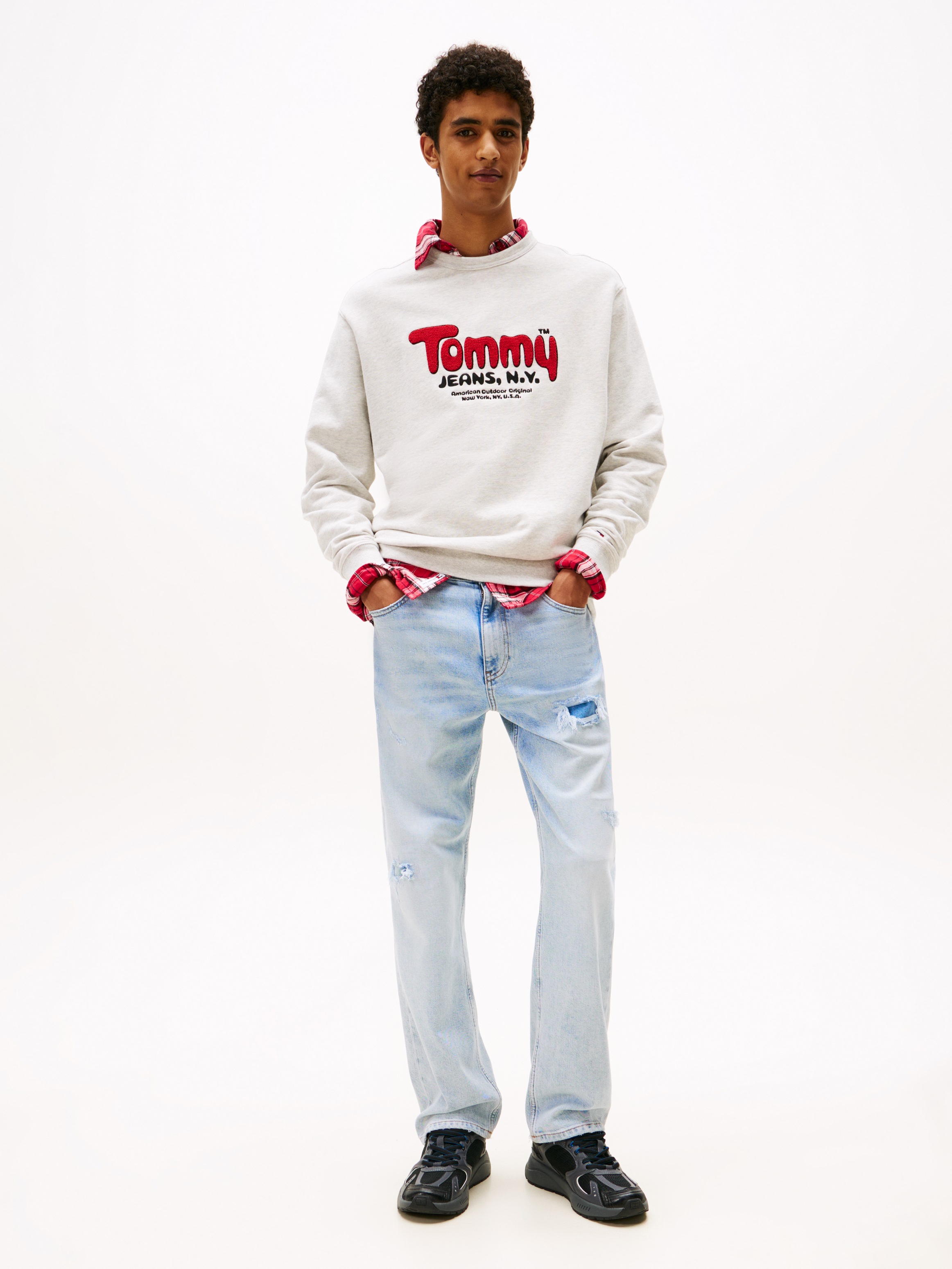 Thumbnail - Tommy Jeans Sweatshirt "BOUCLE" Relaxed fit mit Rundhalsausschnitt