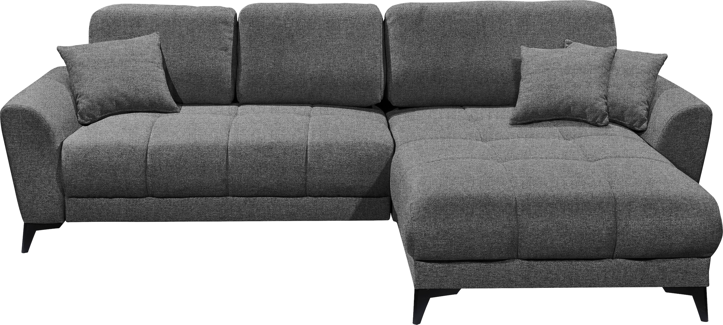 ED EXCITING DESIGN Ecksofa »Bern L-Form«, mit Bettfunktion, Bettkasten & 3 Zierkissen