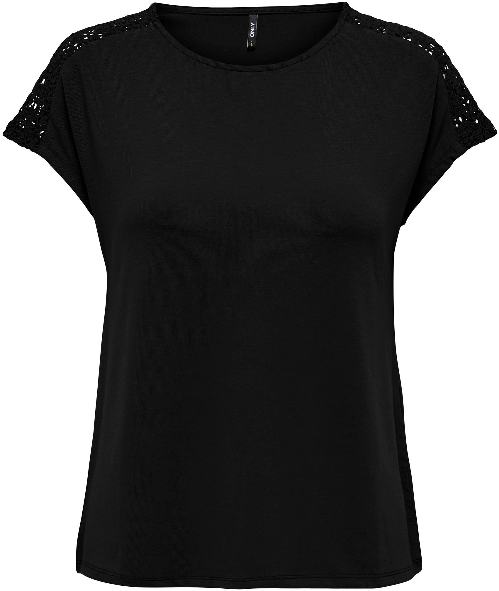 ONLY Kurzarmshirt »ONLTHEA S/S LACE MIX TOP JRS« mit Spitzen Einsatz