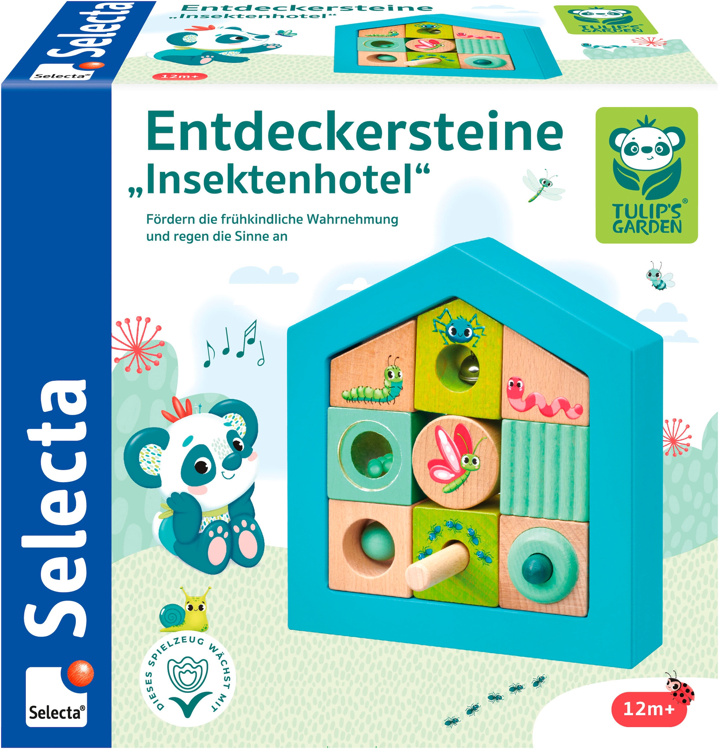 Selecta Steckspielzeug »Selecta, Entdeckersteine Insektenhotel«, (11 tlg.)