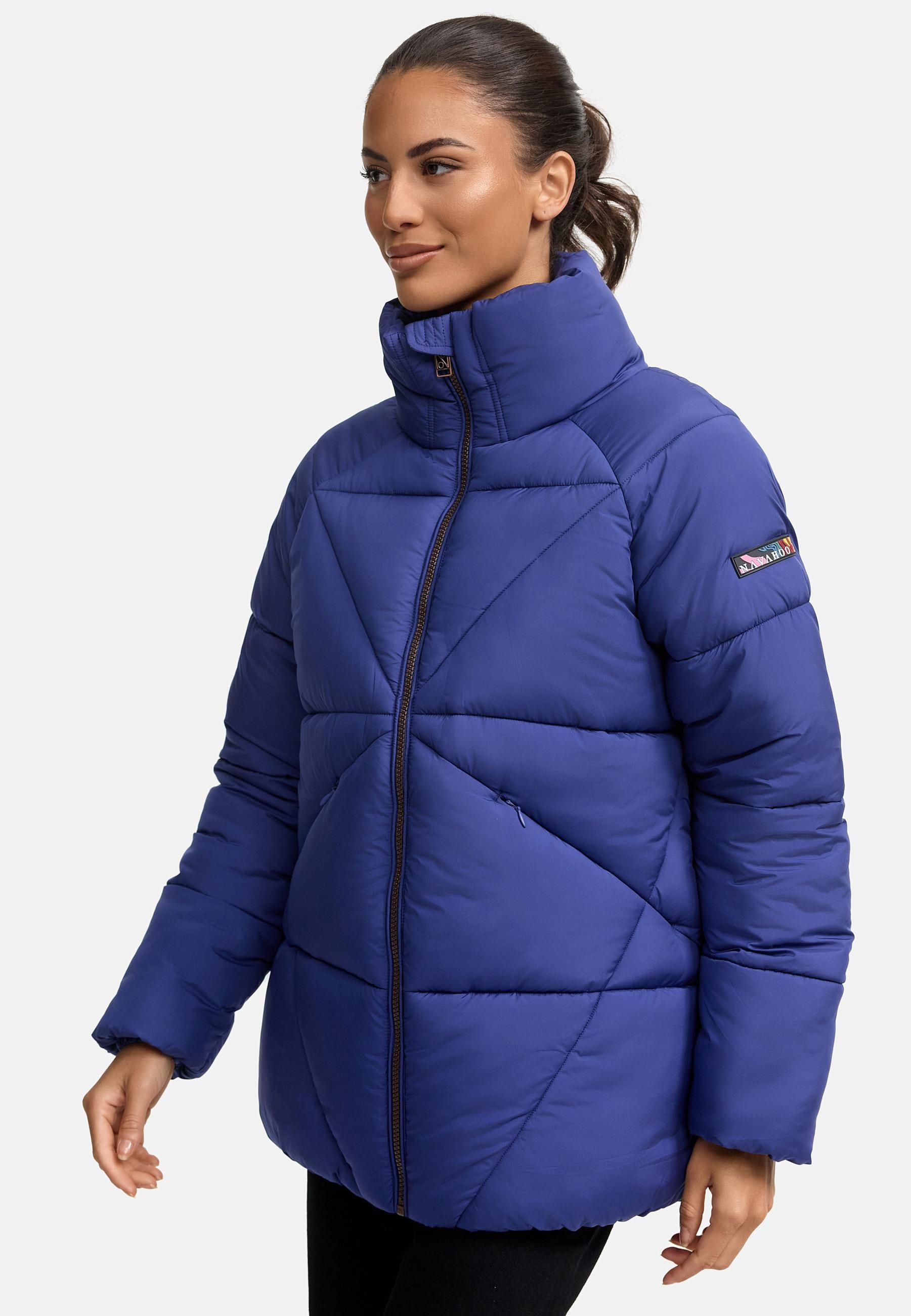 Navahoo Steppjacke »Schokolinaa 14«, ohne Kapuze, Winterjacke mit modischer Steppung & hohem Kragen