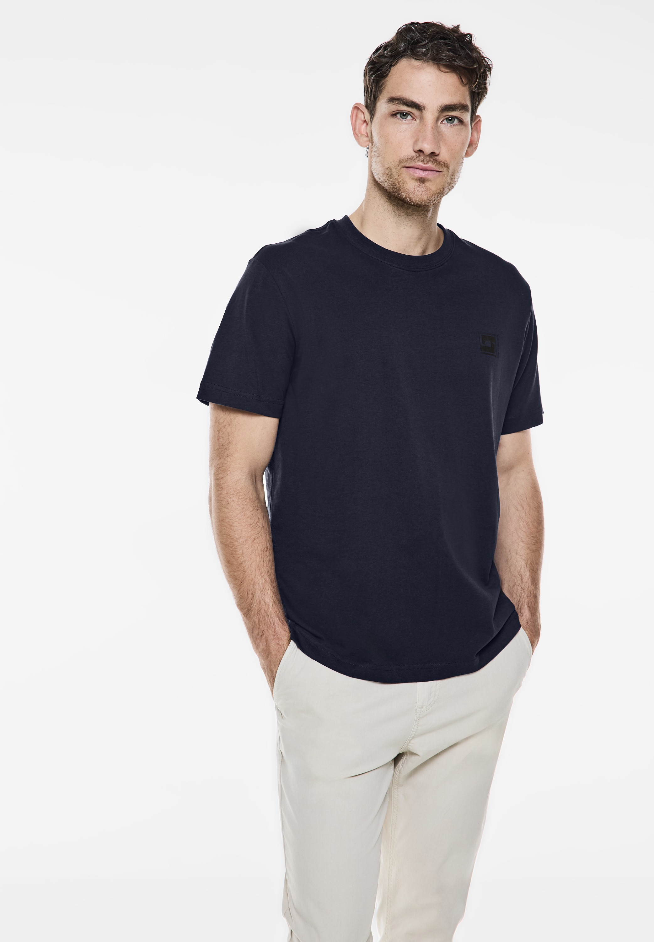 STREET ONE MEN T-Shirt, aus reiner Baumwolle günstig online kaufen