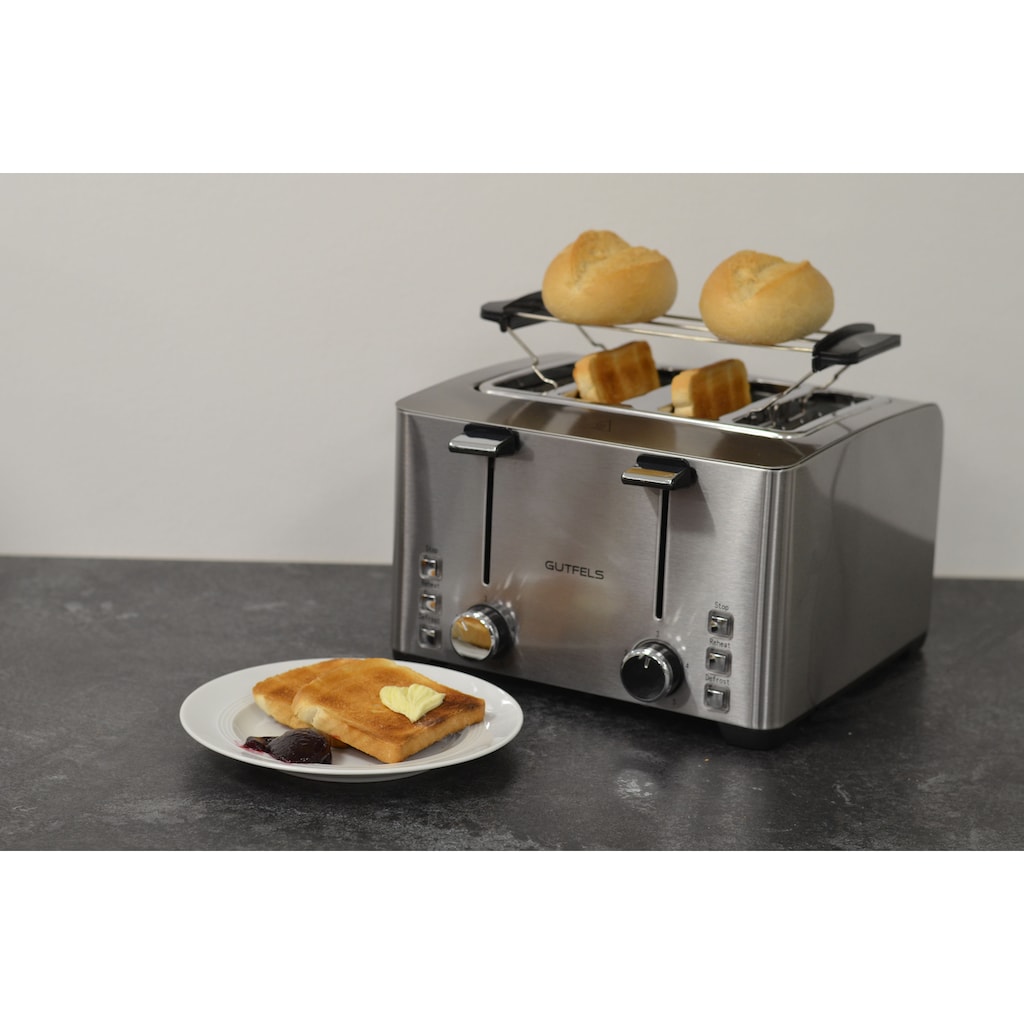 Gutfels Toaster »TA 8301 isw«, 4 kurze Schlitze, für 4 Scheiben, 1500 W