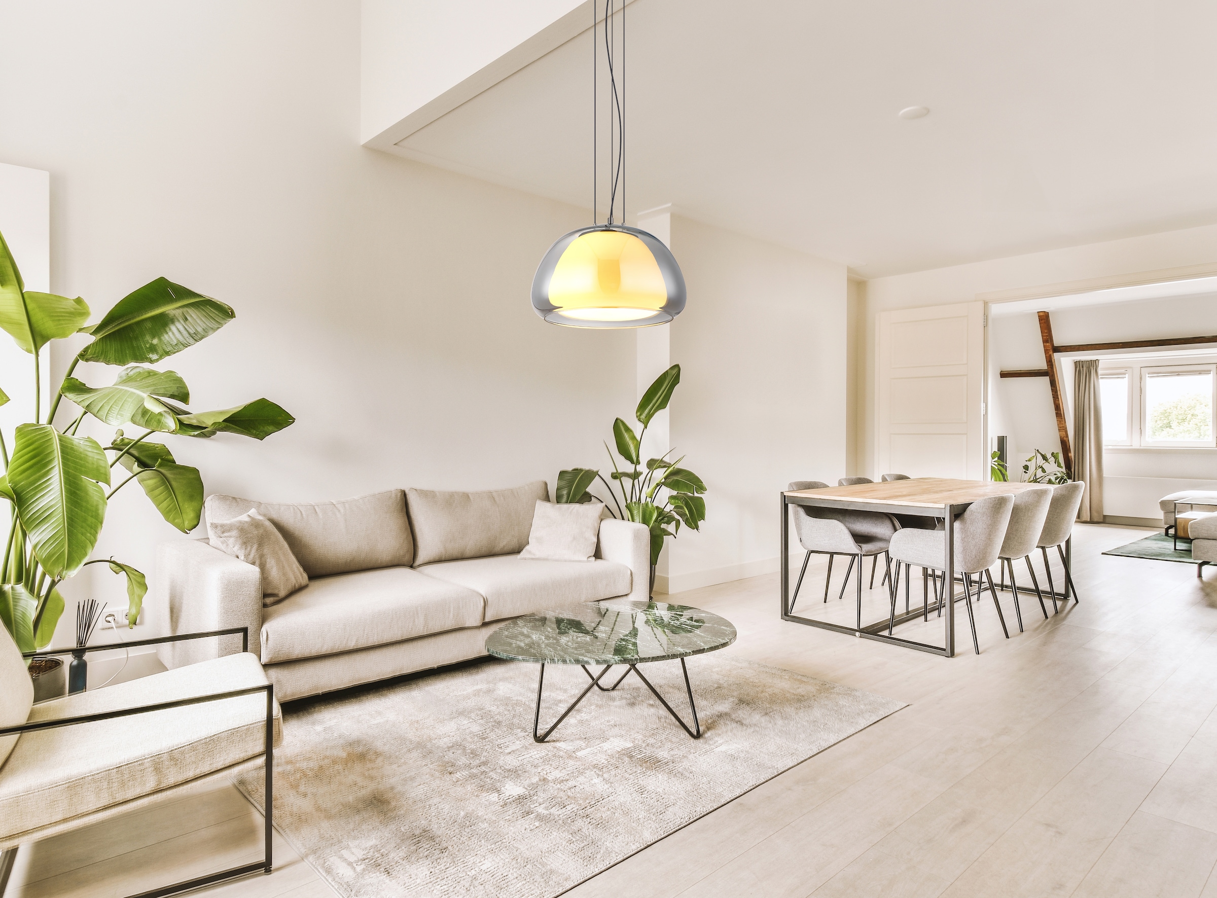 GLOBO LIGHTING LED Pendelleuchte »AVILA«, Leuchtmittel LED-Modul | LED fest integriert, Hängelampe/Hängeleuchte/Wohnzimmer/Esstisch/elegant