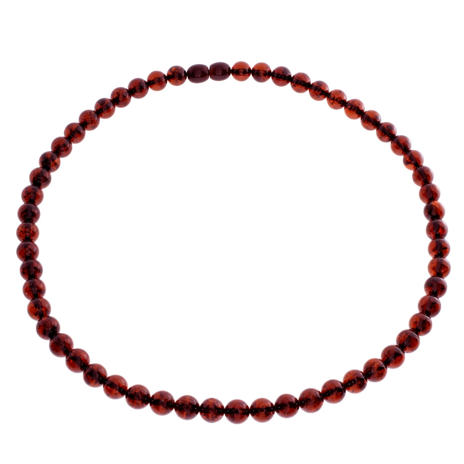 OSTSEE-SCHMUCK Damen Gliederkette "Ostsee-Schmuck Kette Kugel 8 mm Kette Kugel 8 mm", 42cm, Bernstein, L: 42, braun, Bernstein, Halsketten