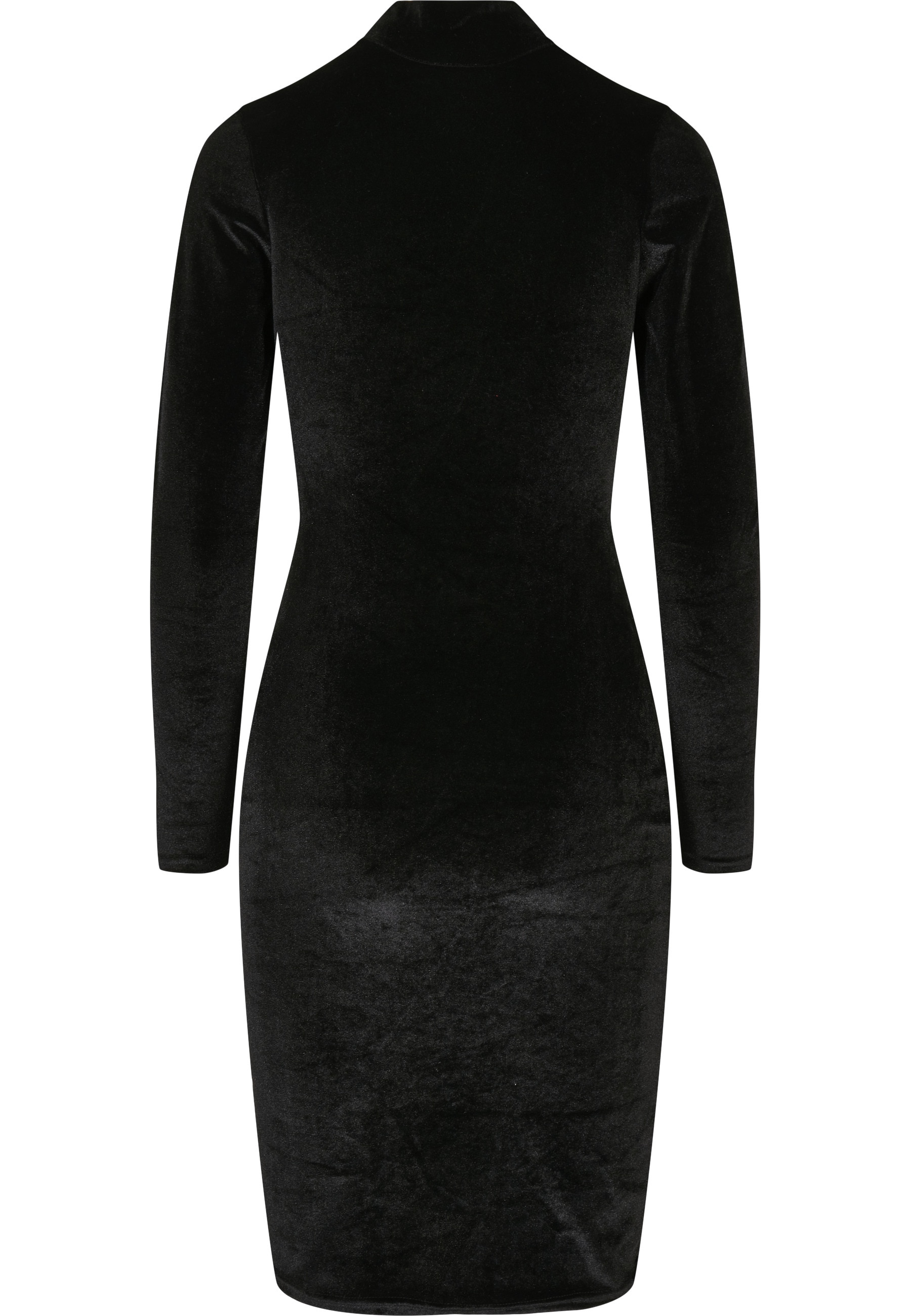 URBAN CLASSICS Shirtkleid »Urban Classics Damen Ladies Velvet Turtle Neck Dress« 1 Stk. tlg.