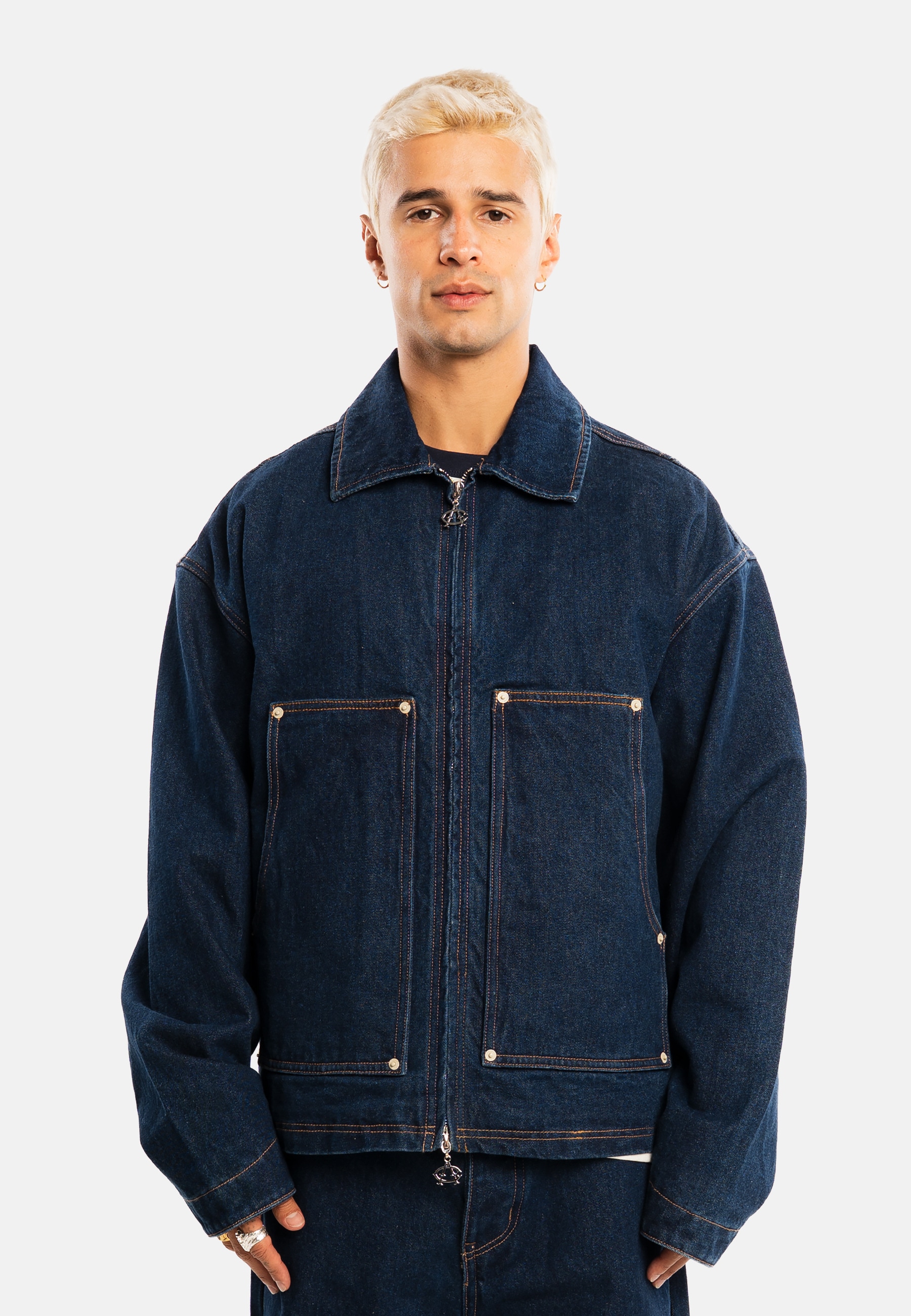 Another Cotton Lab Jeansjacke »Another Cotton Lab Another Indigo Jacket« 1 Stk. tlg. ohne Kapuze