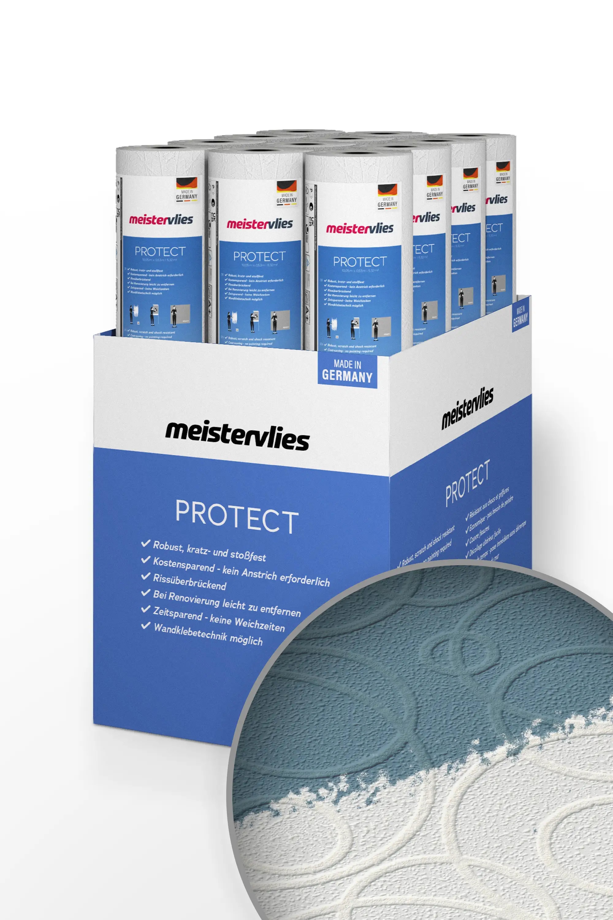 A.S. Création Vliestapete »Meistervlies« 3D-Optik | geometrisch | grafisch strukturiert Vlies Vinyl Wand Decke Schräge Tapeten Wohnzimmer Schlafzimmer Küche