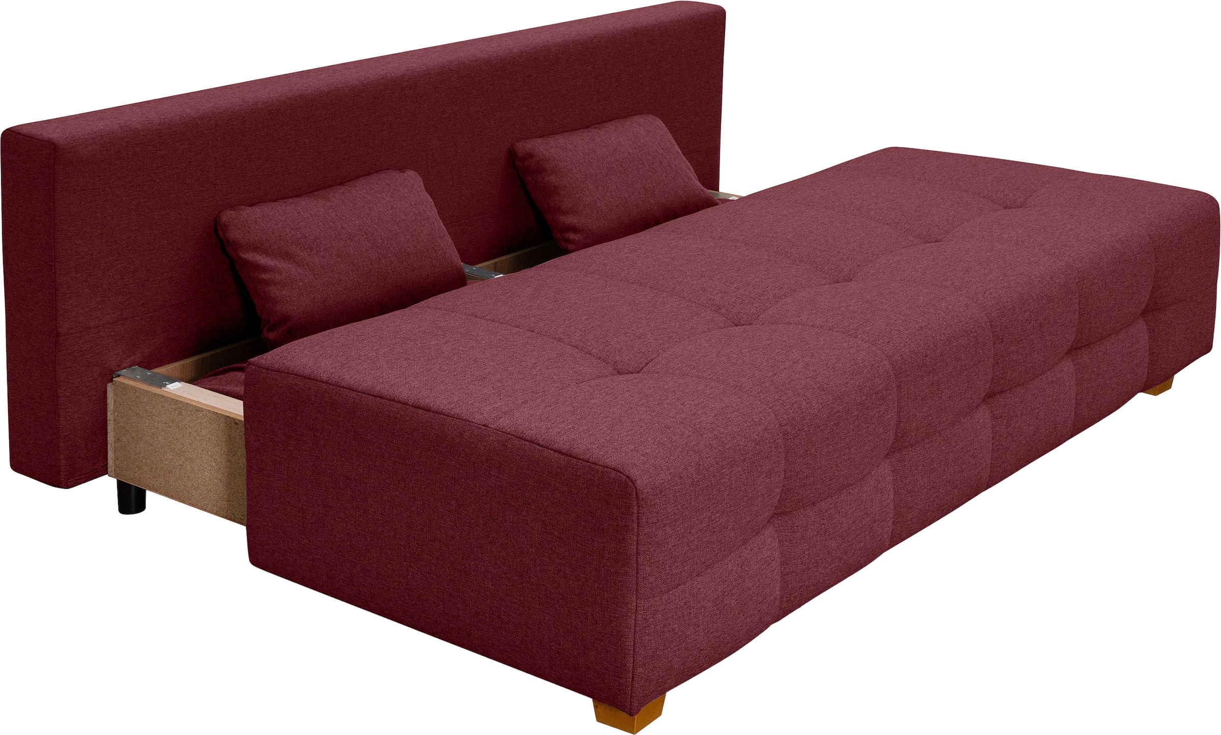 COLLECTION AB Schlafsofa »Bella«, Schlafsofa,Bettkasten,Bonellfederkern,Rückenkissen,Armlehnenkissen