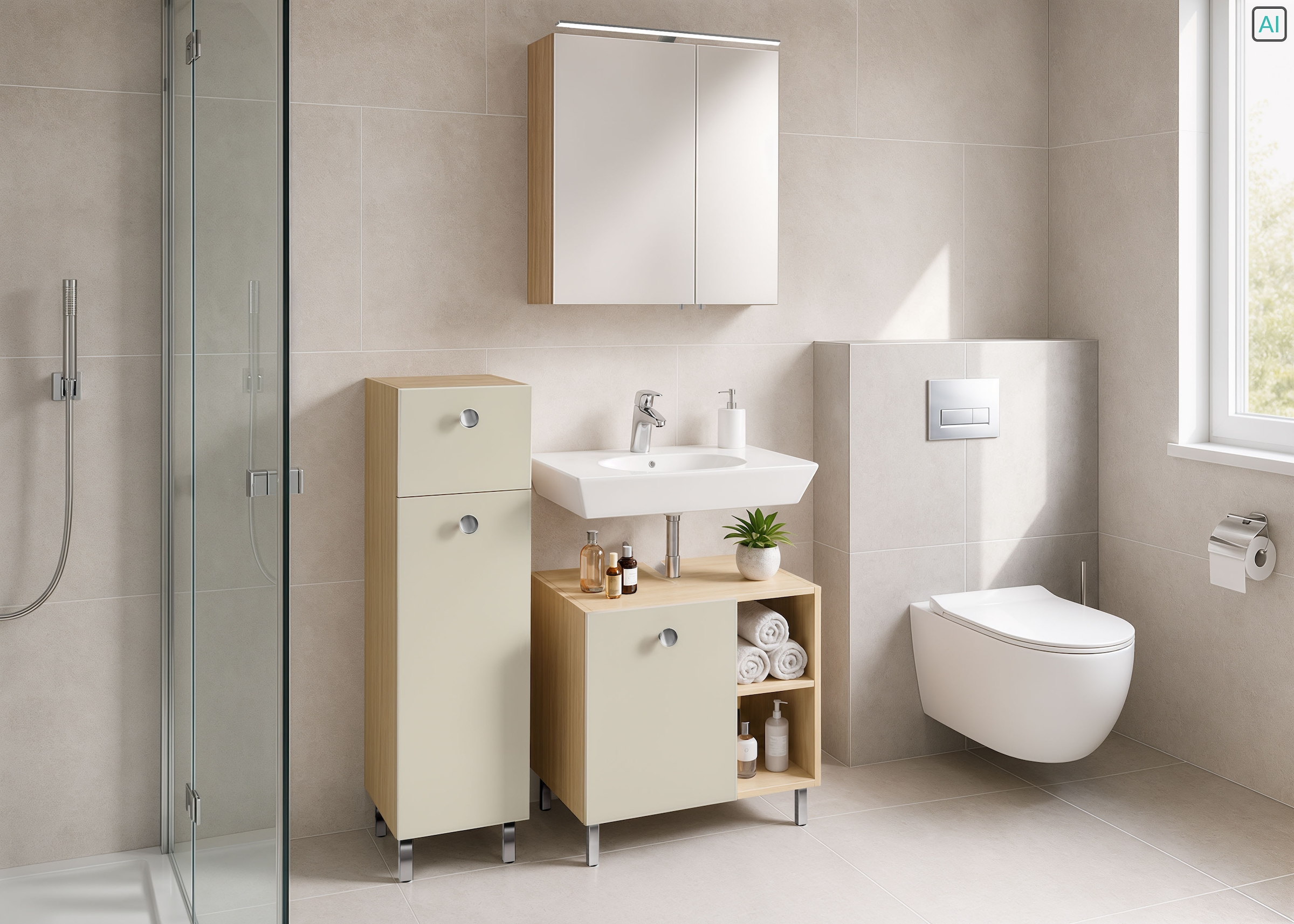 OPTIFIT Midischrank »Hallig« Breite 32,5 cm, schnelle Montage mit OPTIsnap