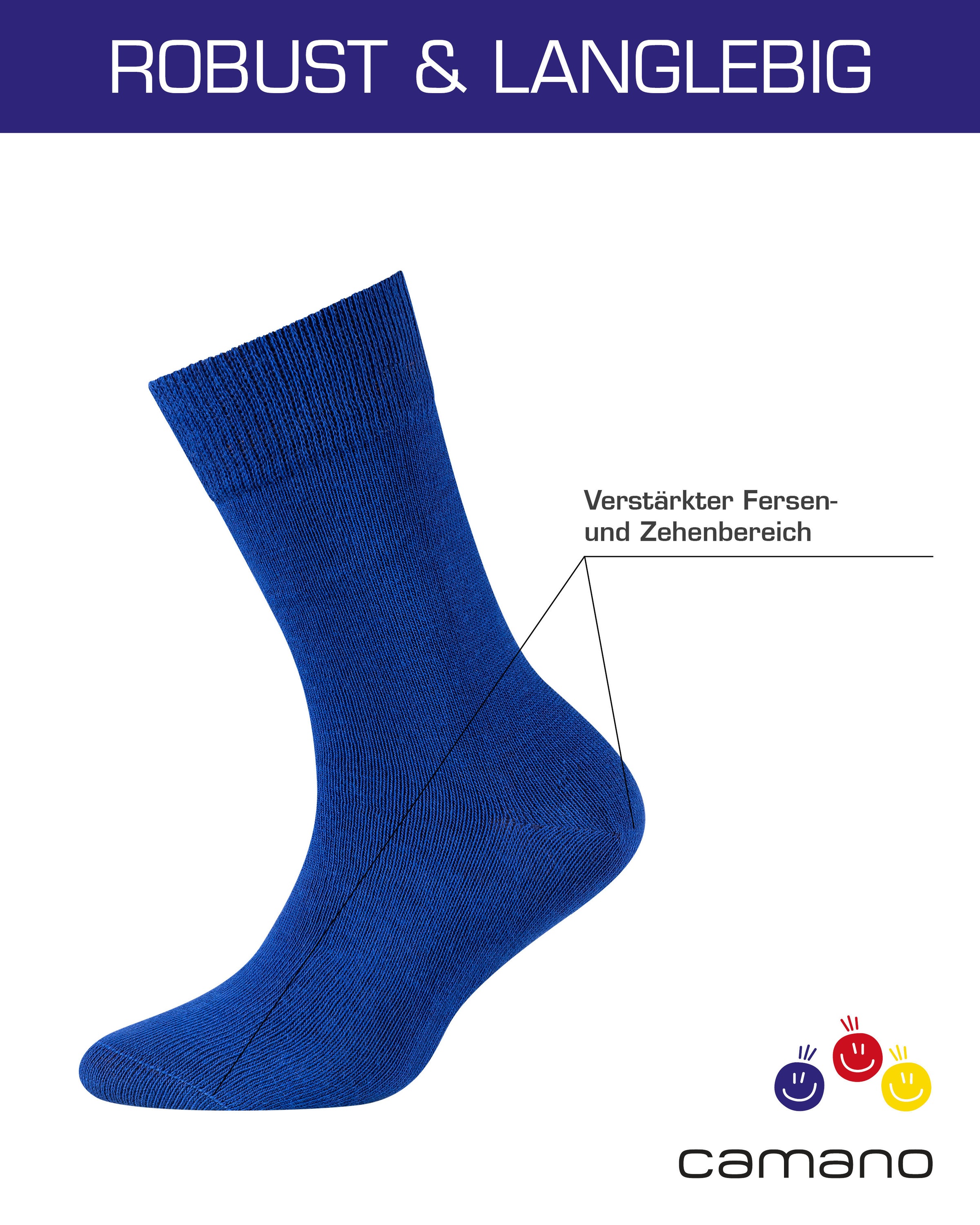 Camano Socken "ca-soft" 6 Paar, 6 Paar tlg. mit Komfortbund und gepolsterte günstig online kaufen