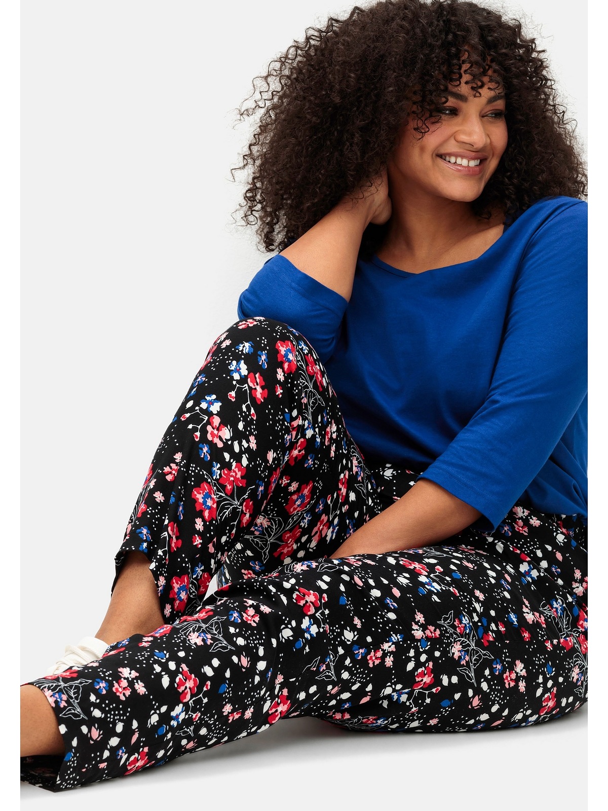Sheego Schlupfhose »Große Größen«, mit Blumenprint