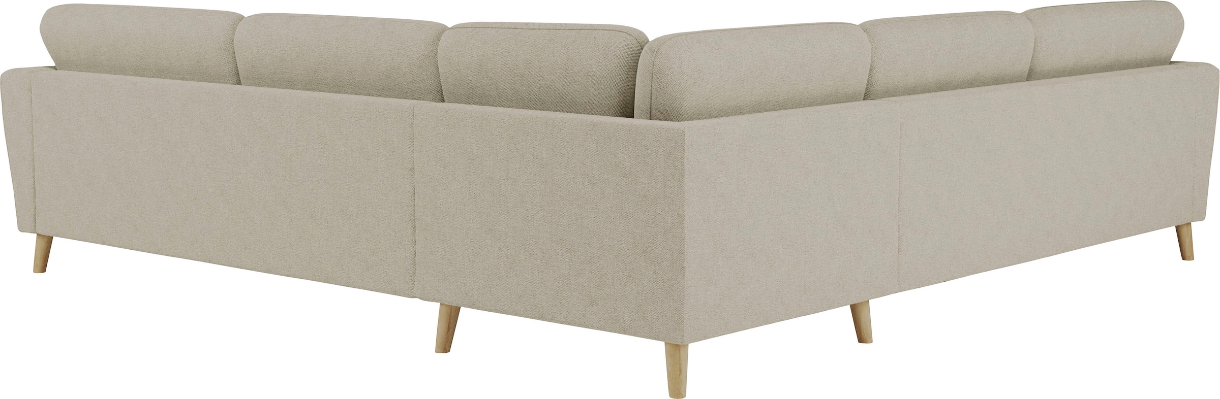 Home affaire Ecksofa »MARSEILLE 278/278 cm, L-Form,«, gleichschenklig, aus Eiche-Massivholz Beinen, verschiedene Bezüge