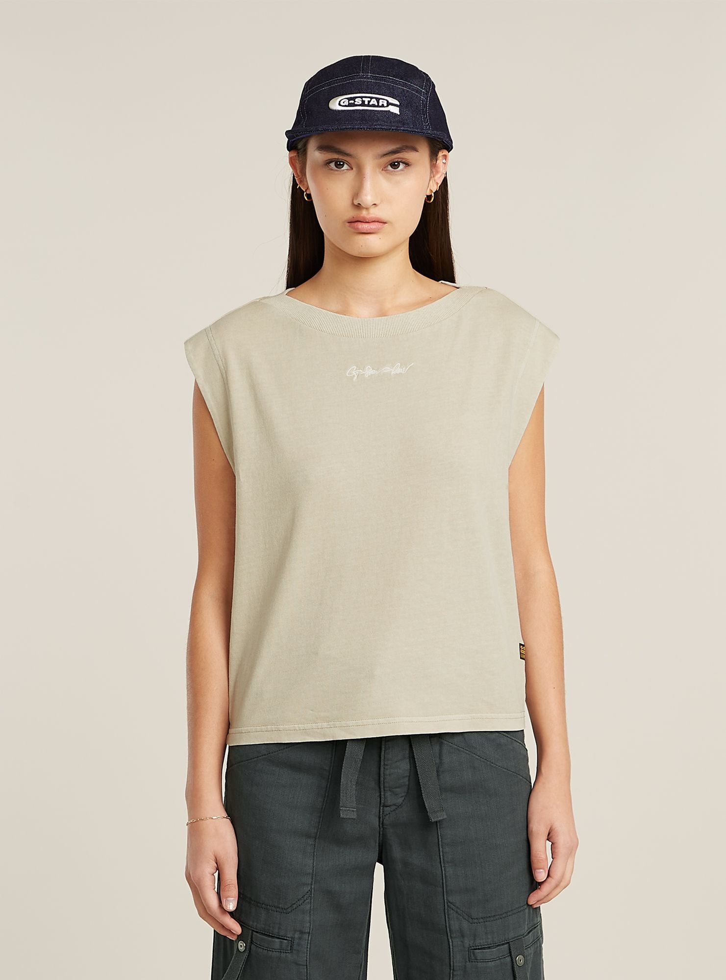 G-STAR T-Shirt "Mini G-Script Logo Overdyed Top" günstig online kaufen