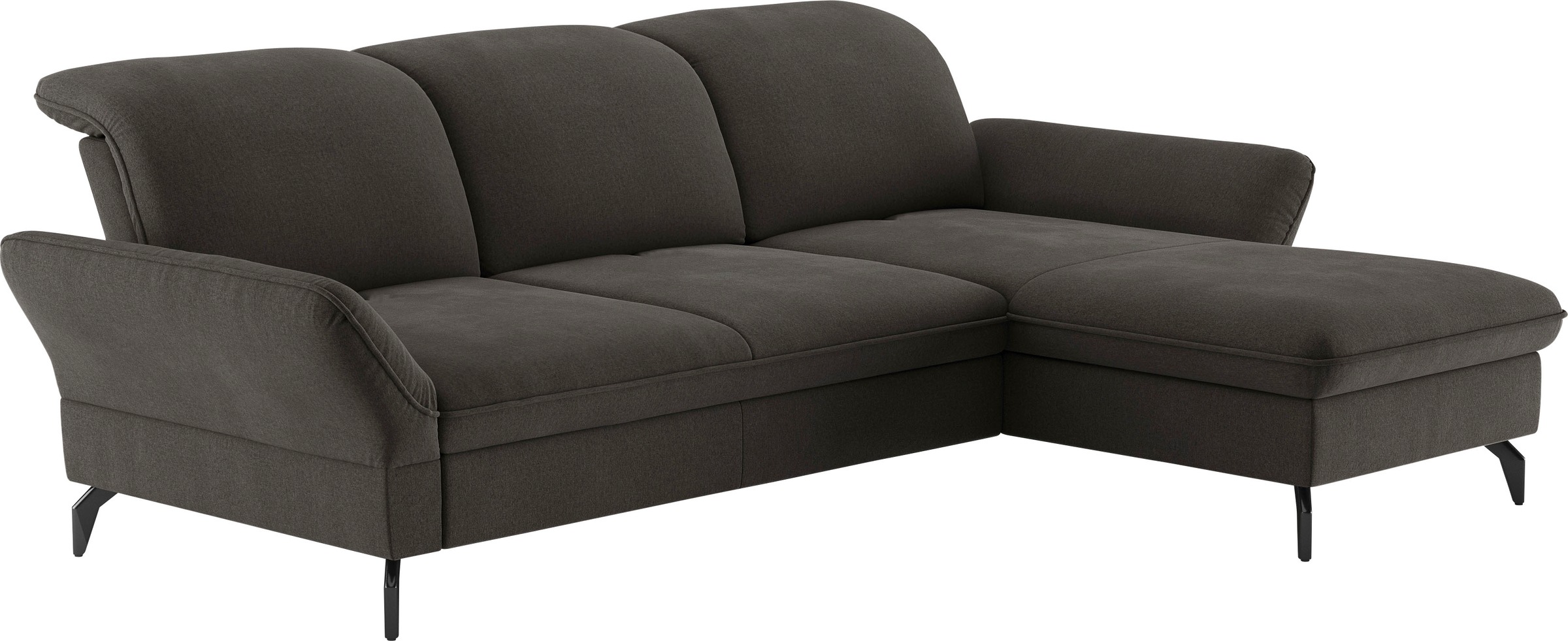 sit&more Ecksofa »Leandro L-Form« Wahlweise mit Bett- , Kopfteil - und Armlehnfunktion, sowie Bettkasten