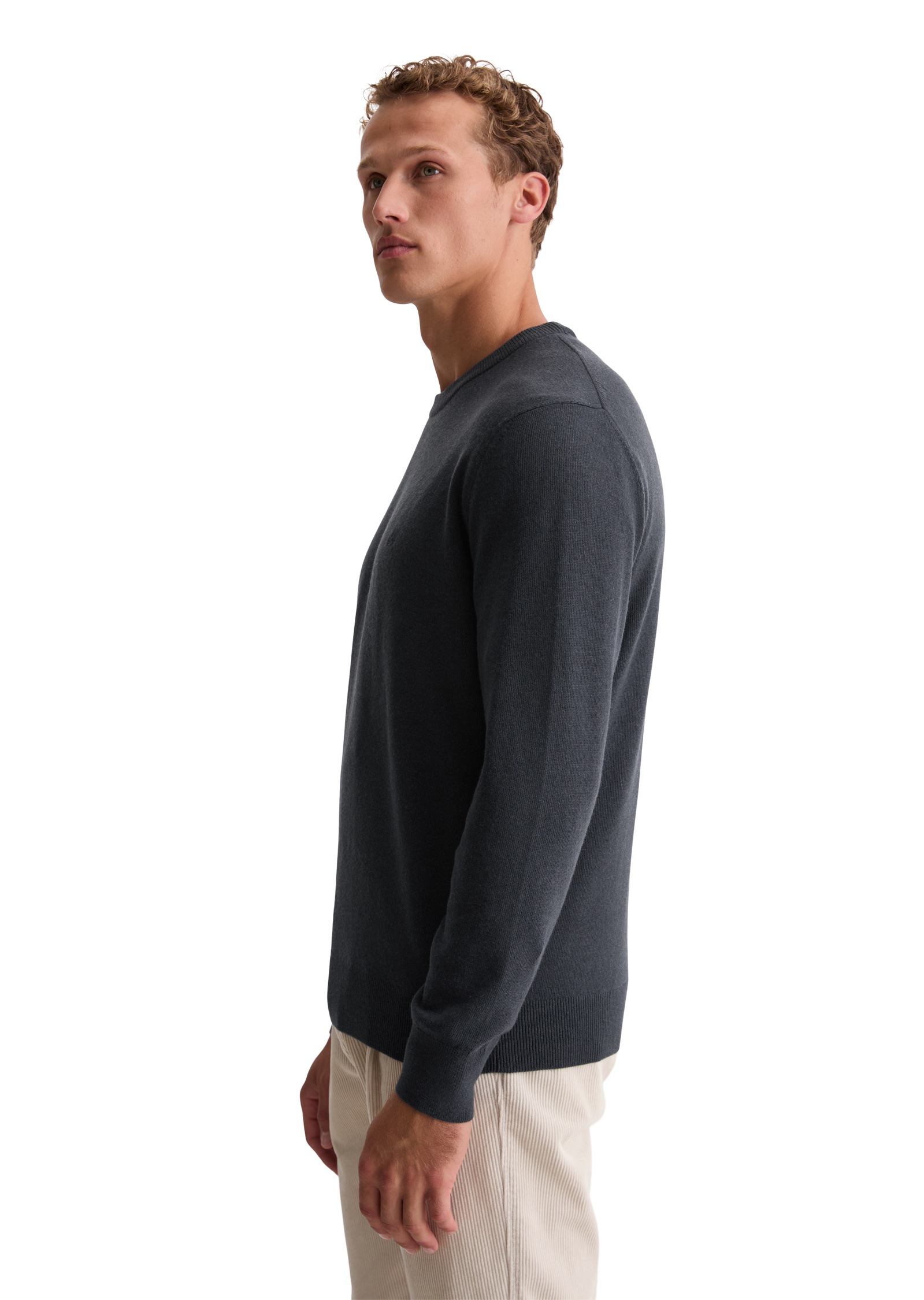 Marc OPolo Rundhalspullover "aus softem Bauwolle-Schurwolle-Mix" günstig online kaufen