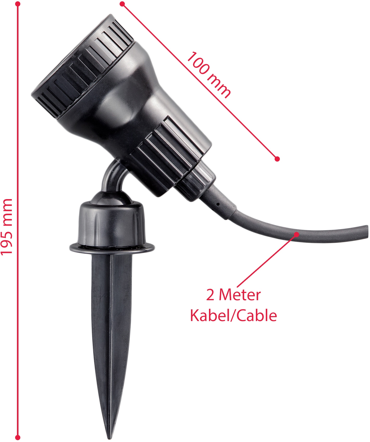 B.K.Licht LED kaufen IP44, Gartenleuchte, 1 Außen-Leuchte, Wandspo,t LED, Erd-Spieß, flammig-flammig, | GU10 Gartenstrahler, 3W BAUR