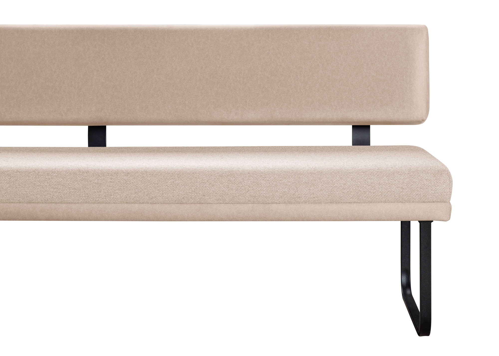 OTTO home Eckbank »Gabi Esszimmerbank, Bank, Küchenbank, Polsterbank« Gestell aus matt-schwarzem Flachmetall, stabil, 2-Stoff-Design