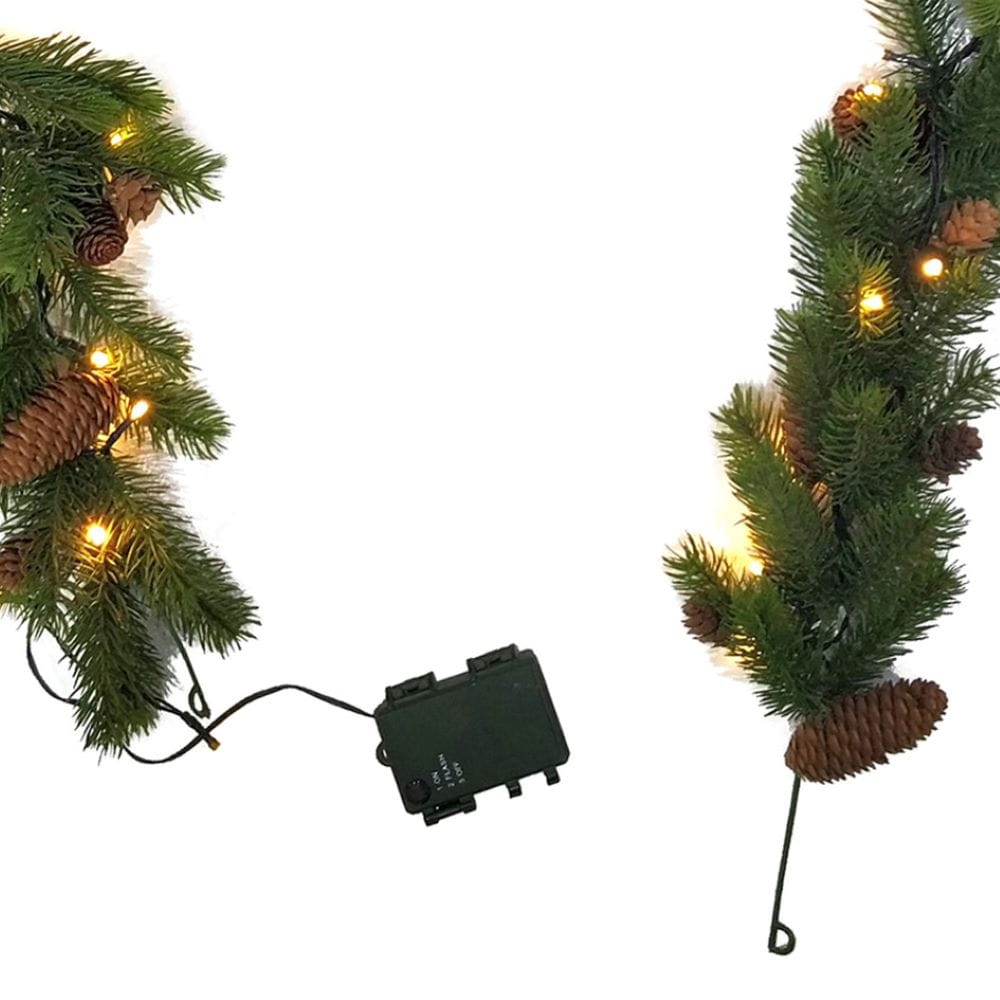 LeGer Home by Lena Gercke Kunstgirlande »Jayla, Weihnachtsdeko, Weihnachtsgirlande« Fichtengirlande mit Zapfen, 180 cm, 40 LEDs, mit Batteriebox 3AA