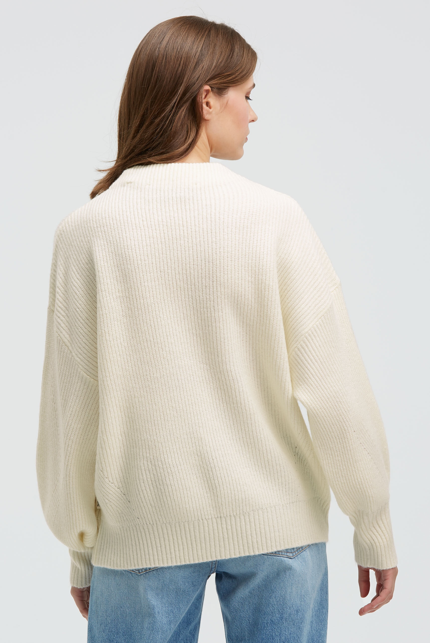 SENSES.THE LABEL Rundhalspullover im Rippstrickmuster