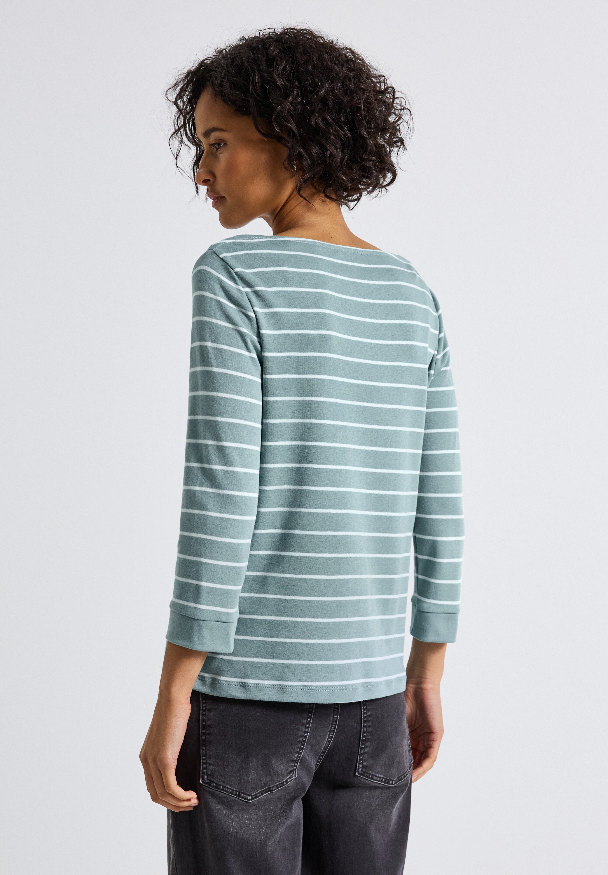 STREET ONE 3/4-Arm-Shirt, aus reiner Baumwolle