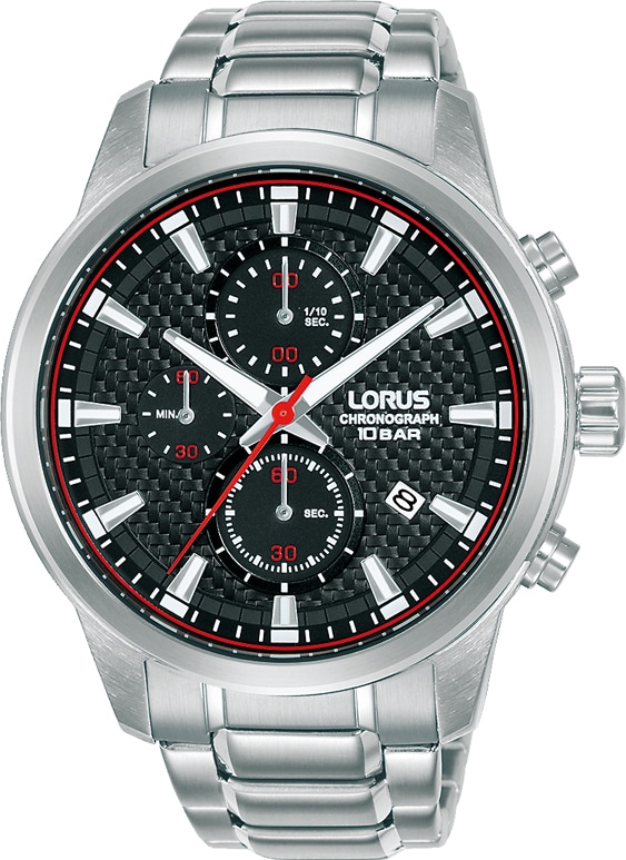 LORUS Chronograph »RM327HX9«, Armbanduhr, Quarzuhr, Herrenuhr, Stoppfunktion, Datum