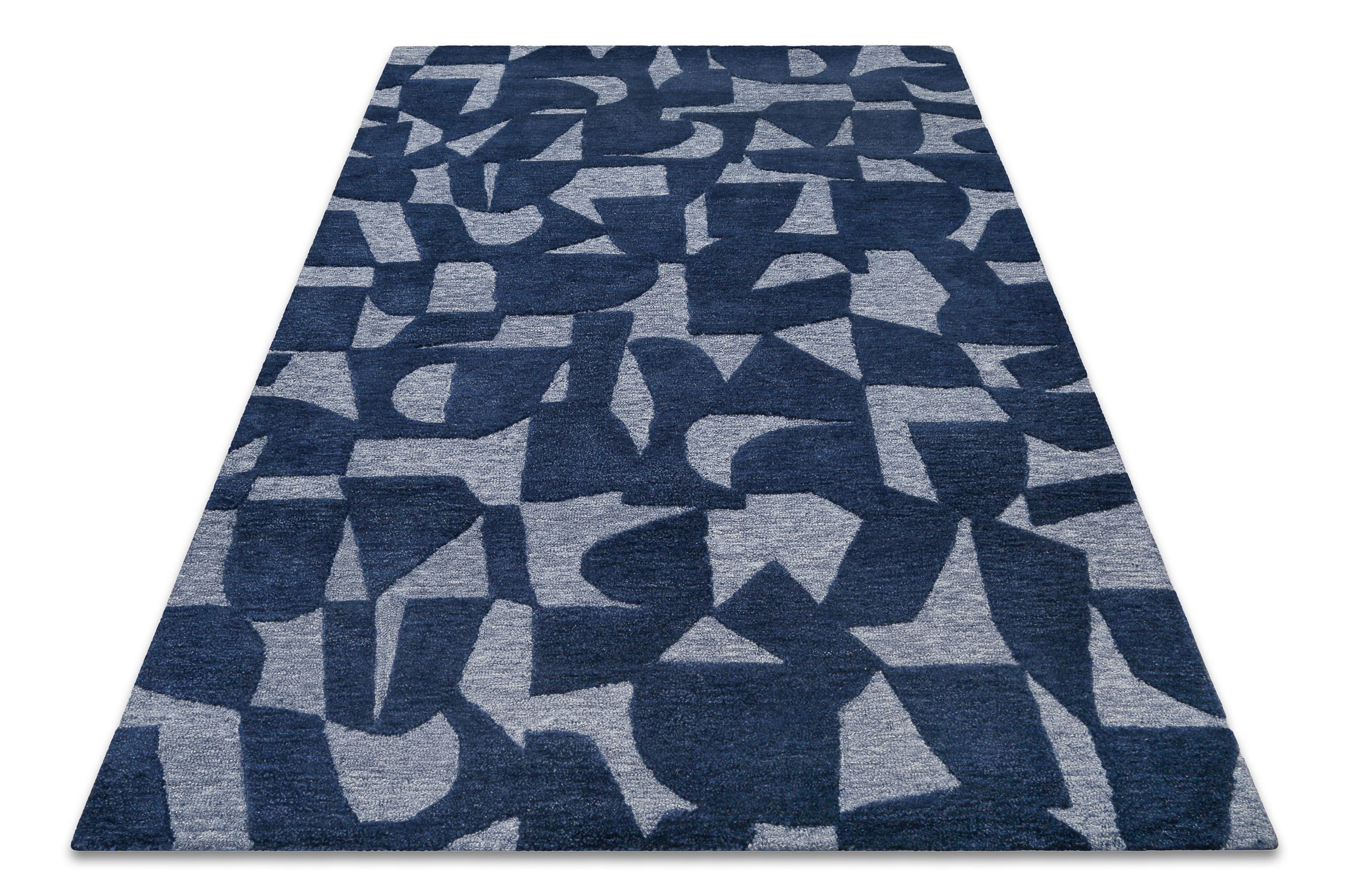 Thumbnail - Wecon home Teppich "Ocean State" rechteckig 10 mm Höhe handgefertigt, gemustert, pflegeleicht, Wolle, Wohnzimmer, Esszim...