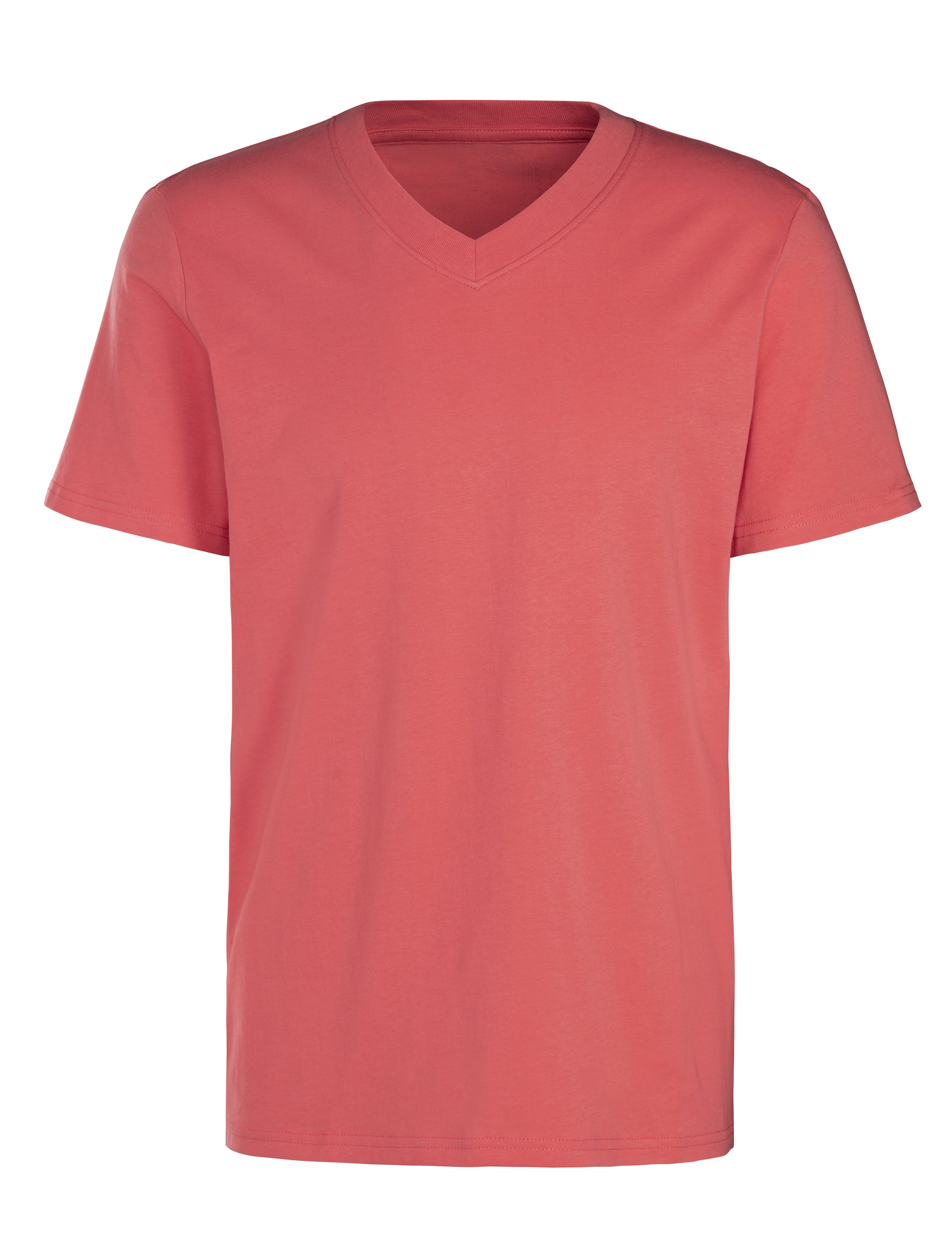 KangaROOS T-Shirt »Regular Fit,«, (2er-Pack), Freizeitshirt mit Kurzarm, V-Ausschnitt aus reine Baumwolle