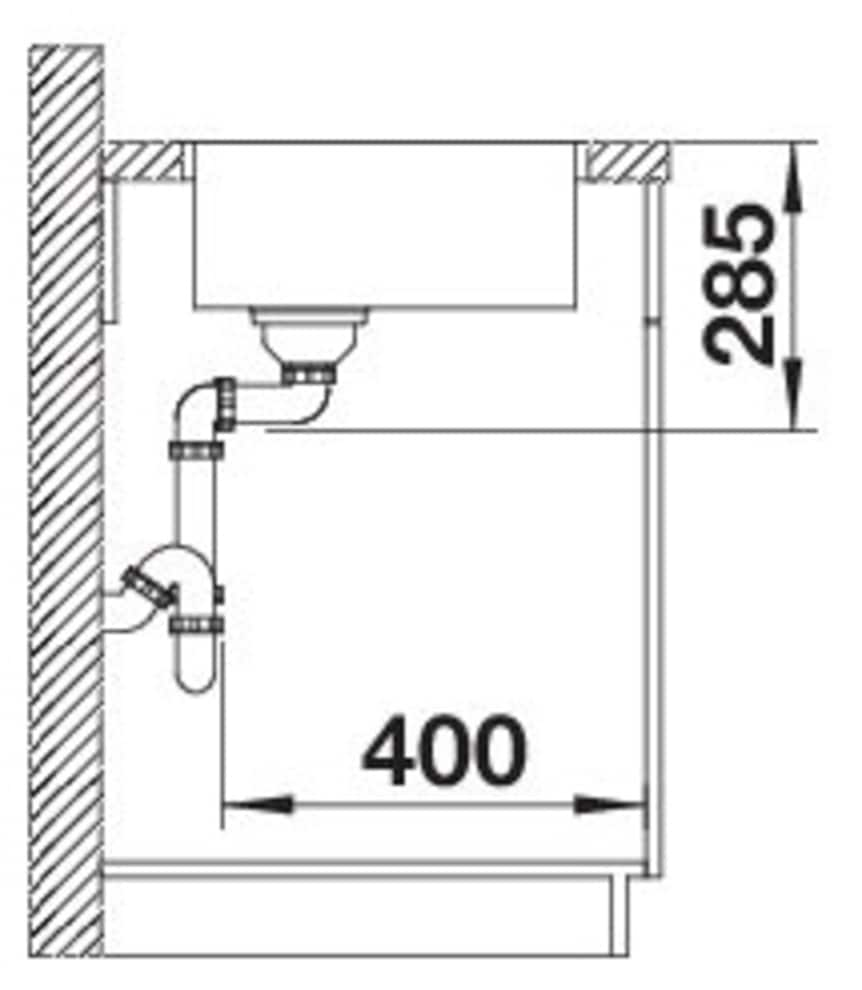 Blanco Edelstahlspüle »SUPRA 500-IF R12«, zum wechselseitigen Einbau geeignet