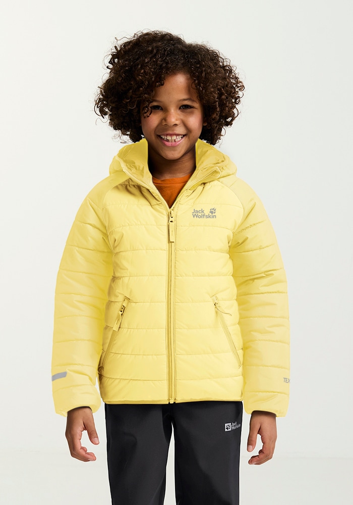 Jack Wolfskin Outdoorjacke "ZENON JKT KIDS" mit Kapuze Pufferjacke für Kinder, warm, winddicht