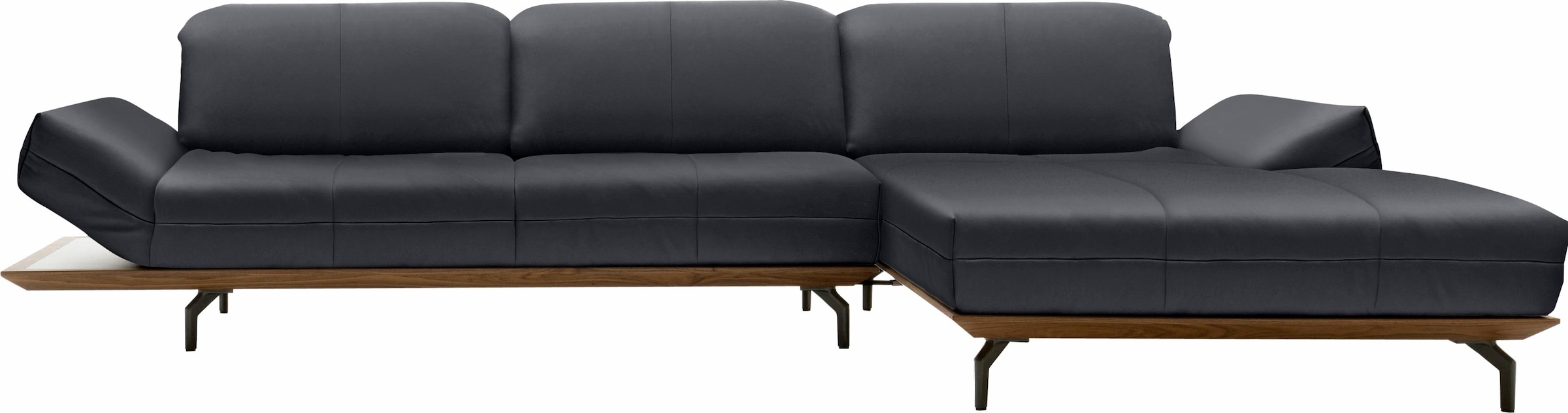 Creation BY ROLF BENZ Ecksofa »CR.420, Designecksofa, L-Form«, in 2 Qualitäten, Holzrahmen in Eiche Natur oder Nußbaum, Breite 293 cm