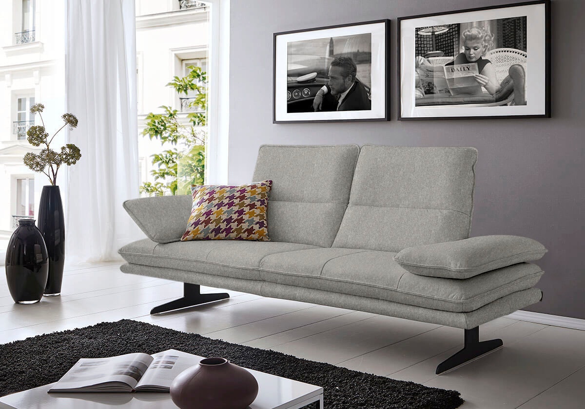 W.SCHILLIG 2-Sitzer "broadway, Designsofa mit tollem Sitzkomfort, Breite 216cm" Sitztiefenverstellung, Kopfteil- & Seitenteilverstellung, Breite 216cm