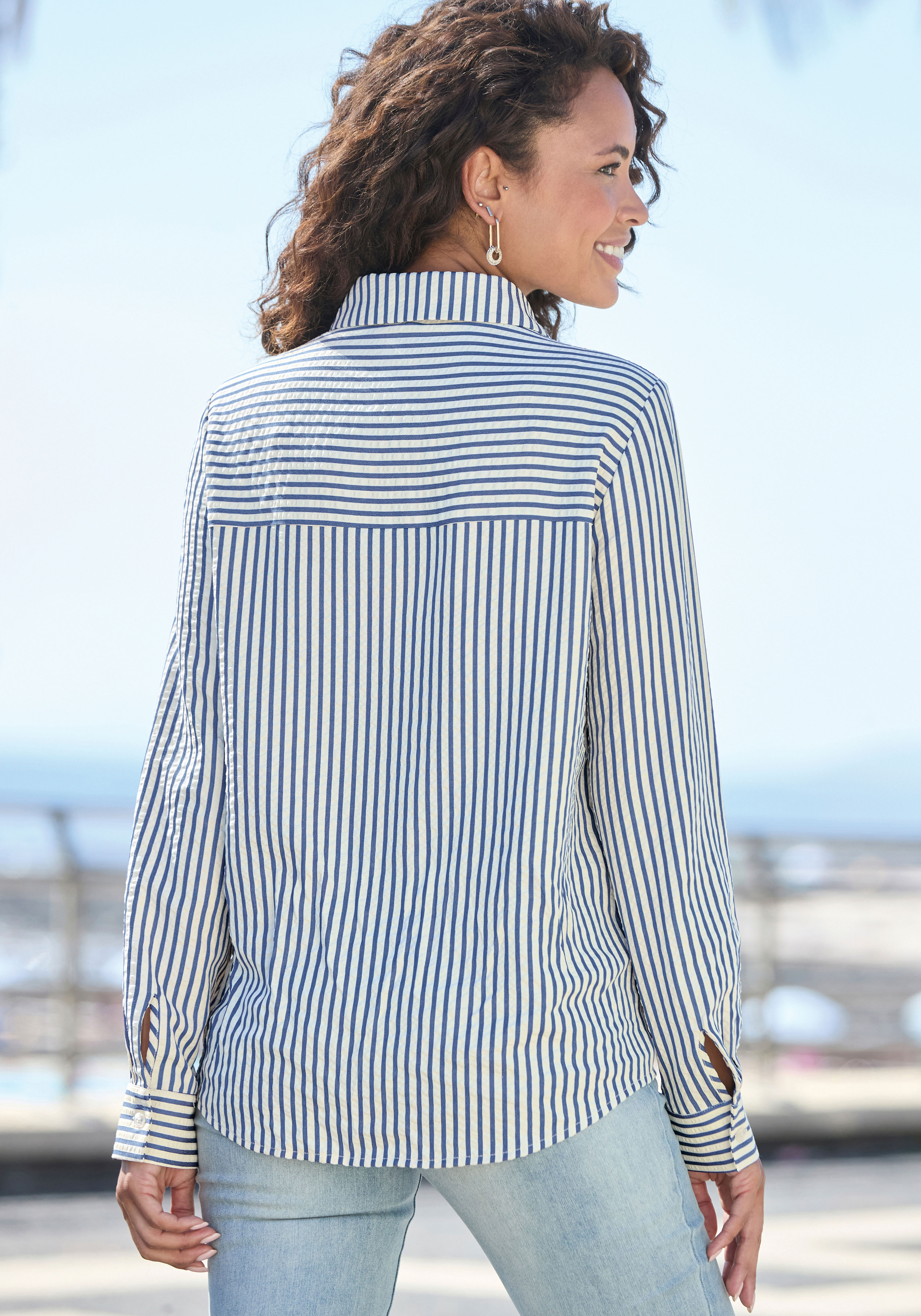 Thumbnail - Vivance Hemdbluse mit Streifenmuster, bügelfreie Qualität