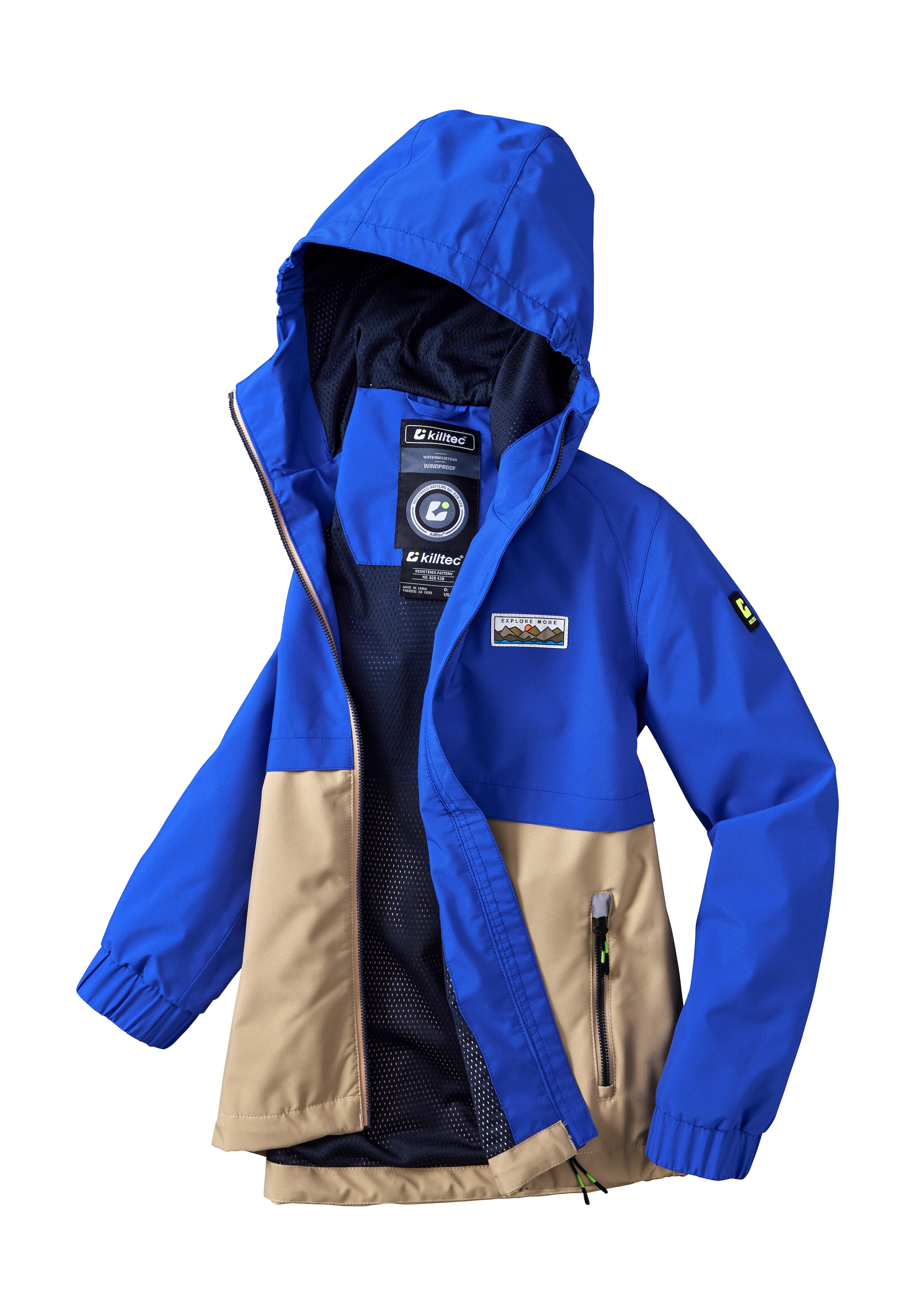 Killtec Funktionsjacke »KOS 141 BYS JCKT«, Wasserdichte Kinderjacke, Colourblock, reflektierend, PFAS-frei