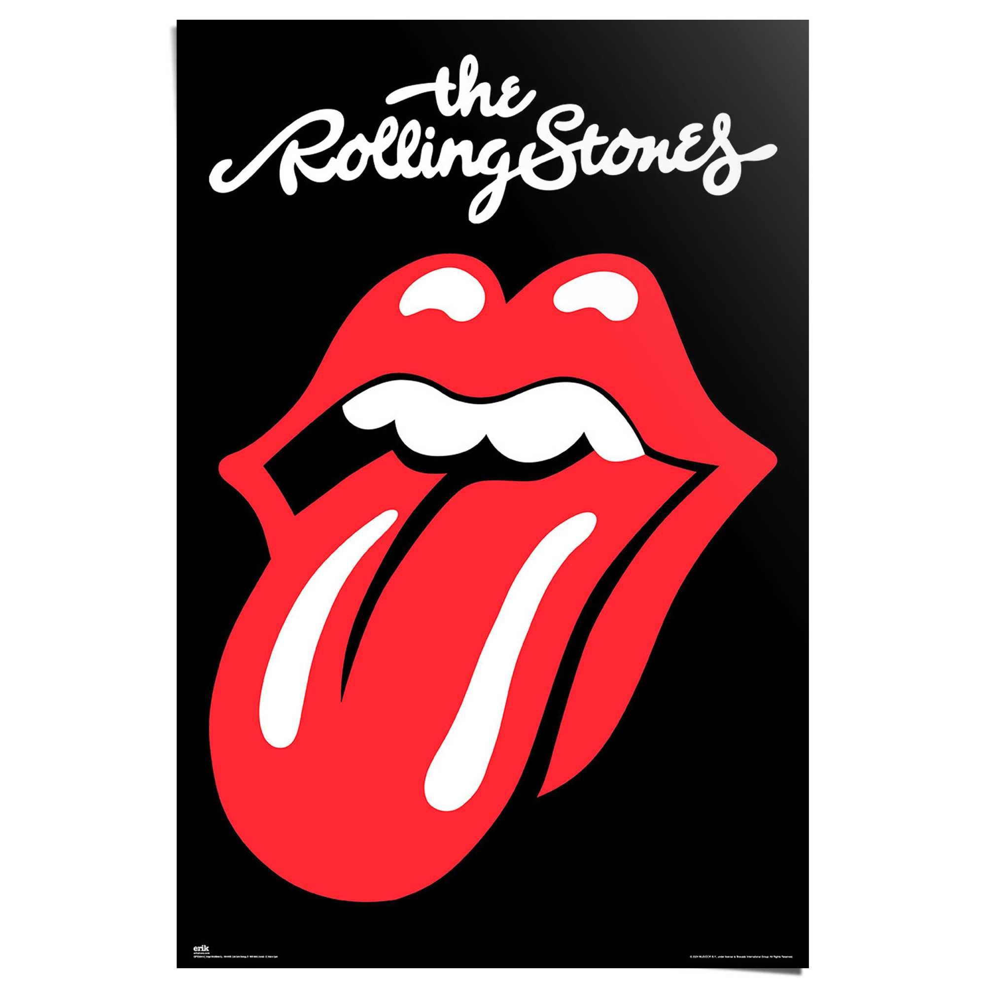 Reinders Poster "Rolling Stones", Hobbyraum - Schwarz - 150 gr. Papier - Mu günstig online kaufen