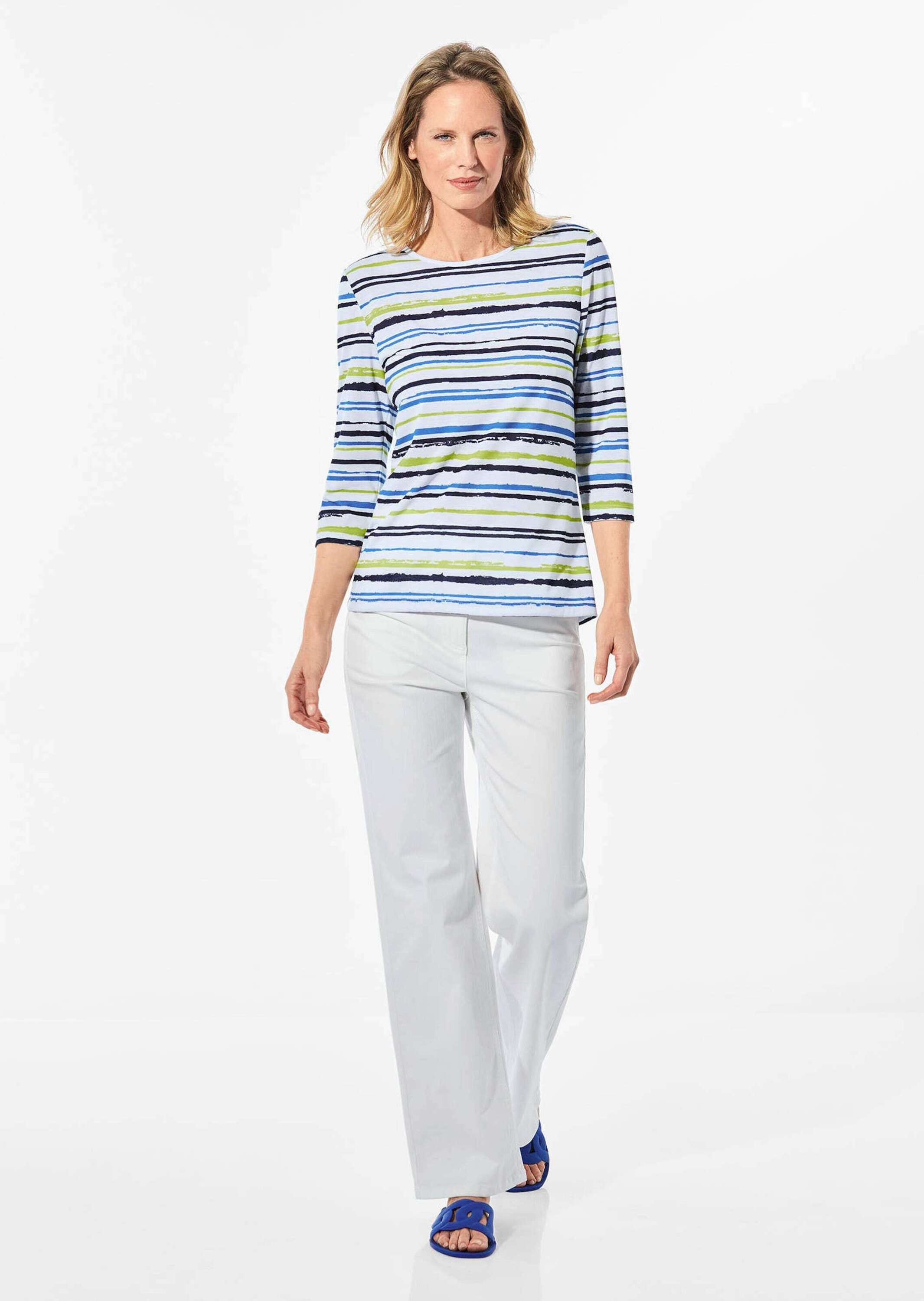 GOLDNER 3/4-Arm-Shirt »Pflegeleichtes Shirt in Ringeloptik«