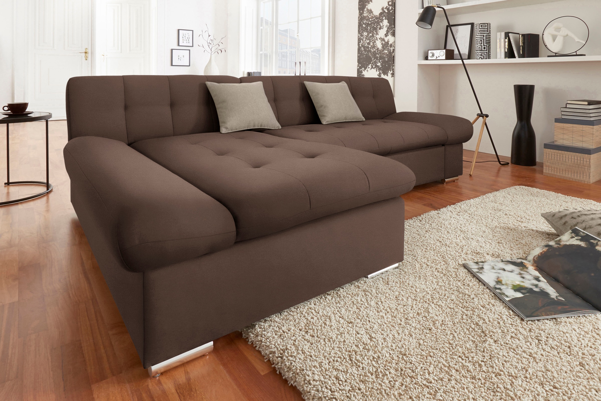 TRENDMANUFAKTUR Ecksofa »Reggae II, L-Form«, wahlweise mit Bettfunktion