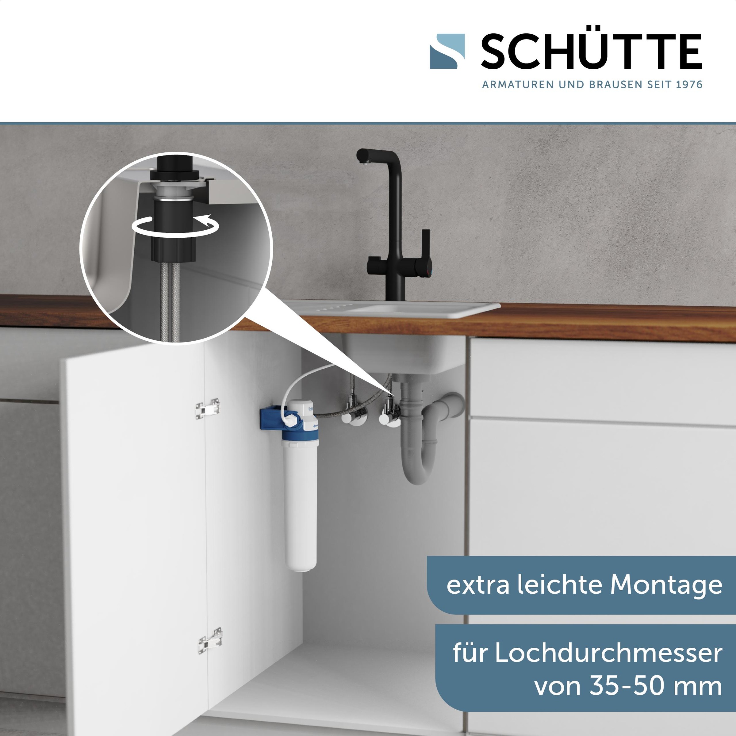 Schütte Spültischarmatur »AQUASTAR PRO«, mit Filtersystem für Trinkwasser, praktische Cold-Start-Funktion