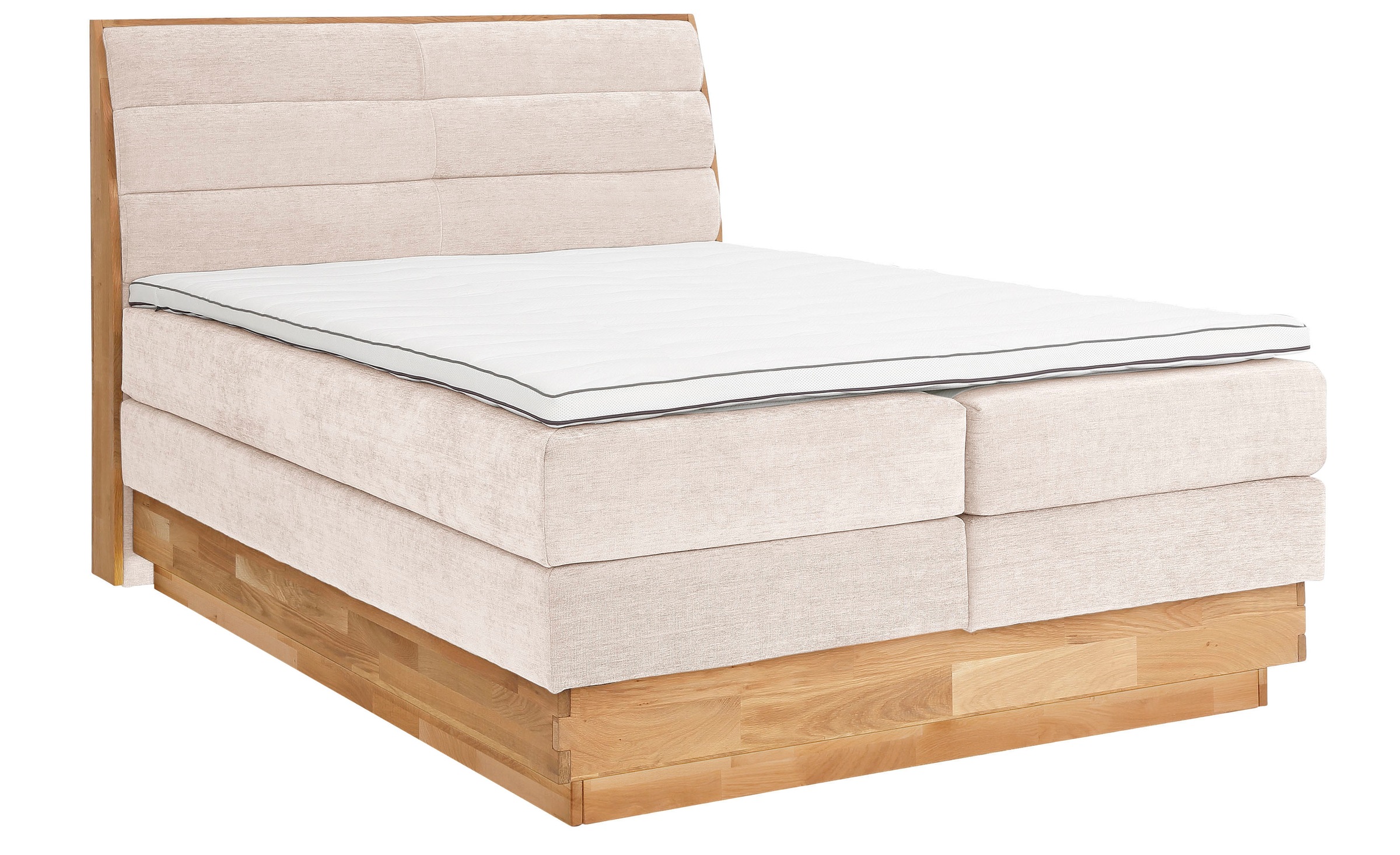 Boxspringbett OTTO HOME "Jenna", beige (sabbia), B:164cm L:216cm, Komplettbetten, Boxspringbett, ohne LED-Beleuchtung, mit zertifizierten, recycelten Bezugsstoffen 9