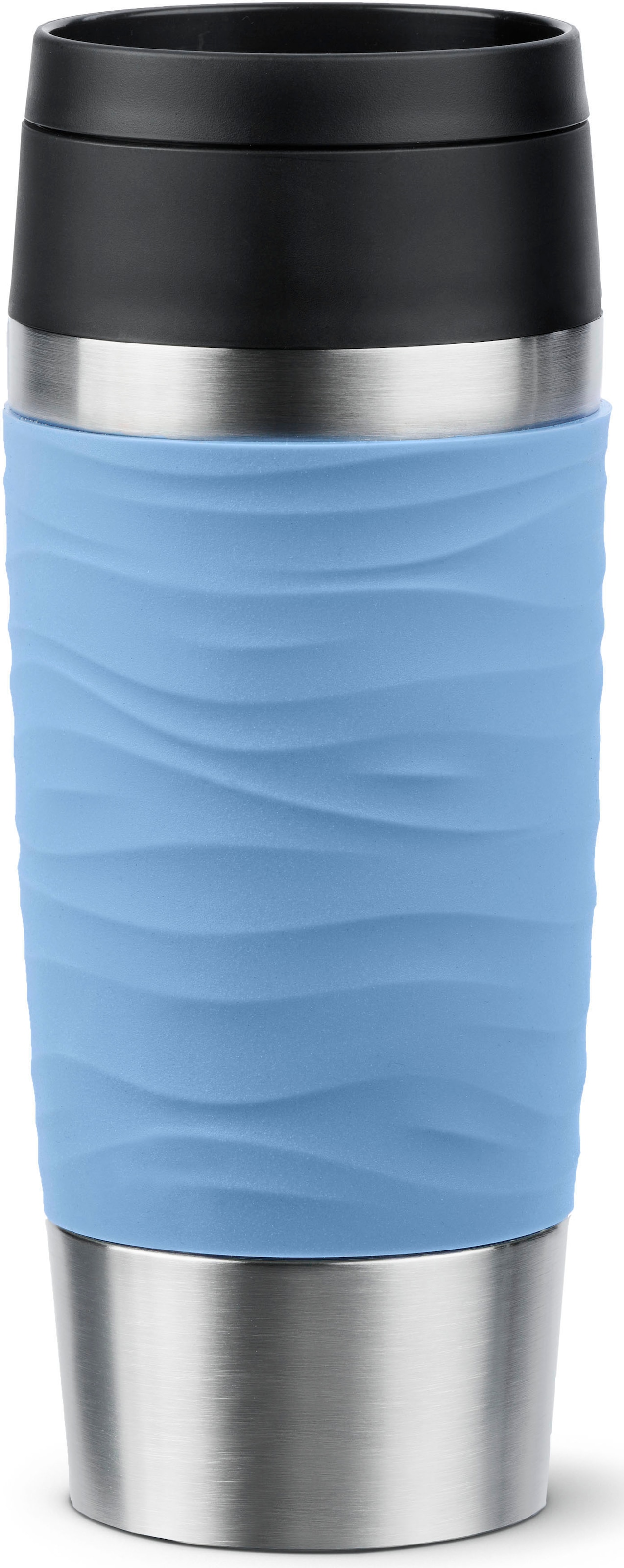 Emsa Thermobecher »Travel Mug Classic Wave«, 4h heiß, 8h kalt, 100% dicht, spülmaschinenfest, 360°-Trinköffnung