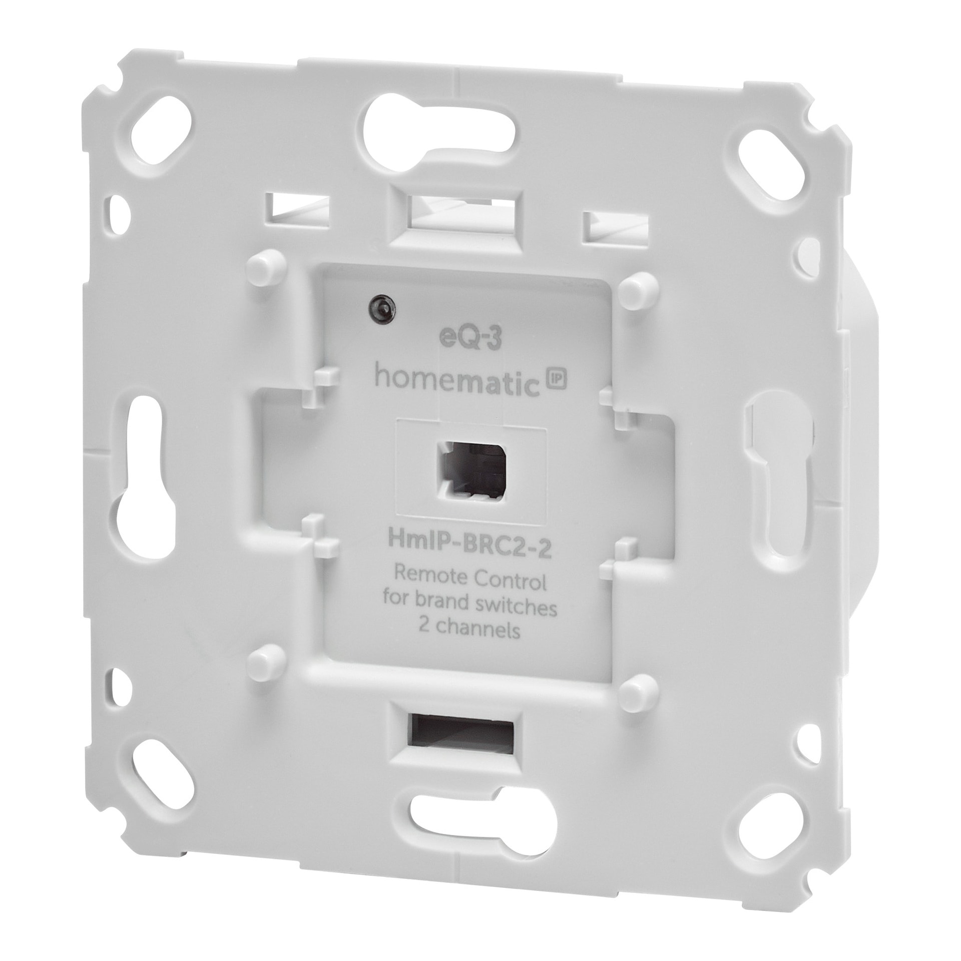 HOMEMATIC IP Wandtaster "Wandtaster für Markenschalter – 2-fach BRC2-2", B:11,4cm H:5cm T:12,3cm, weiß, Smart-Home-Stationen