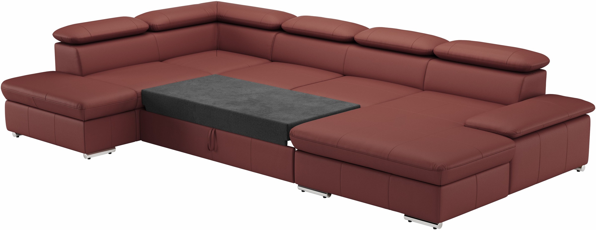 sit&more Wohnlandschaft »Valantine U-Form«, inkl. Kopf- und Armteilverstellung, wahlweise mit Bettfunktion
