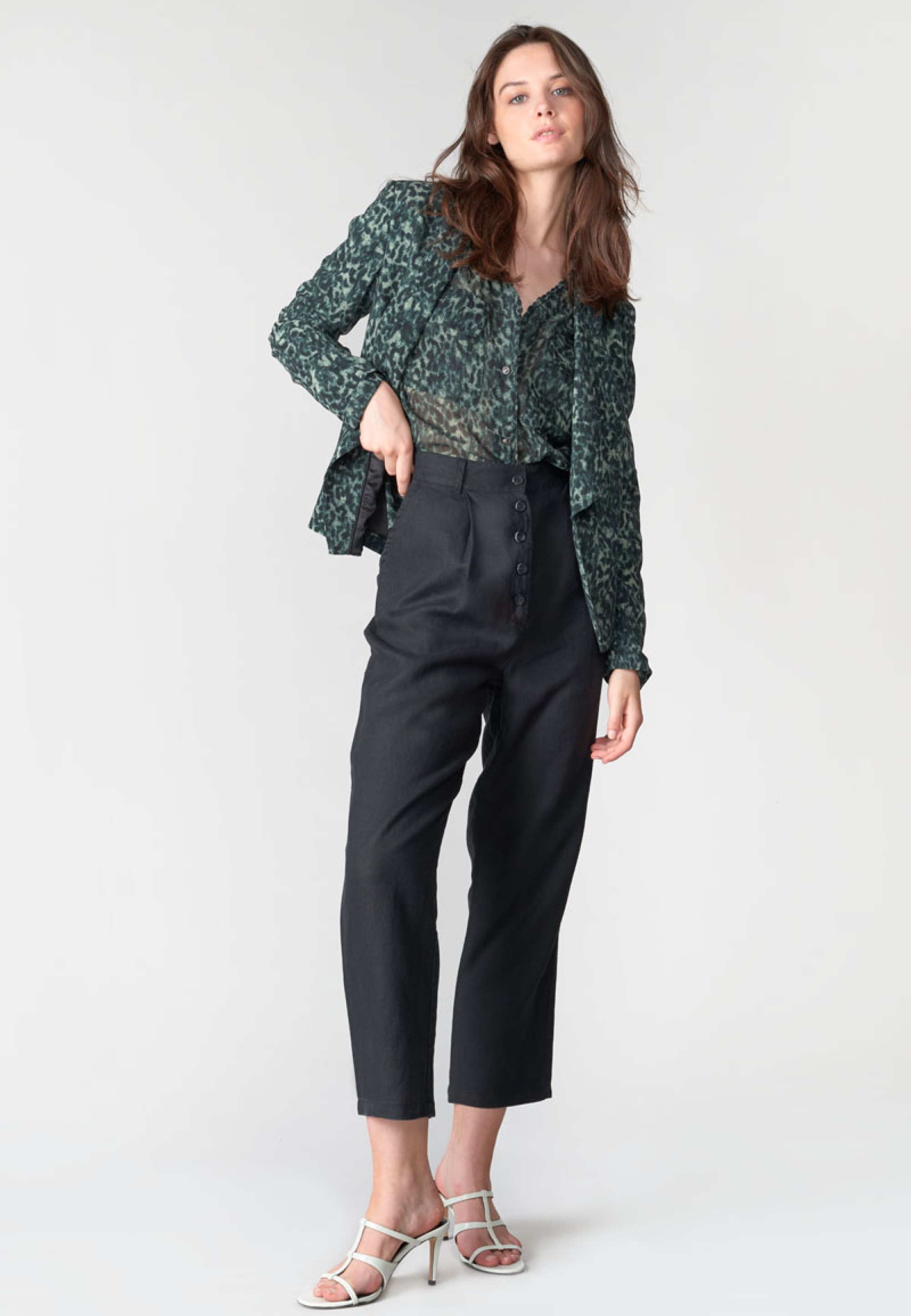 Le Temps Des Cerises Jackenblazer »CAMOTE«, mit stylischem Animal-Print