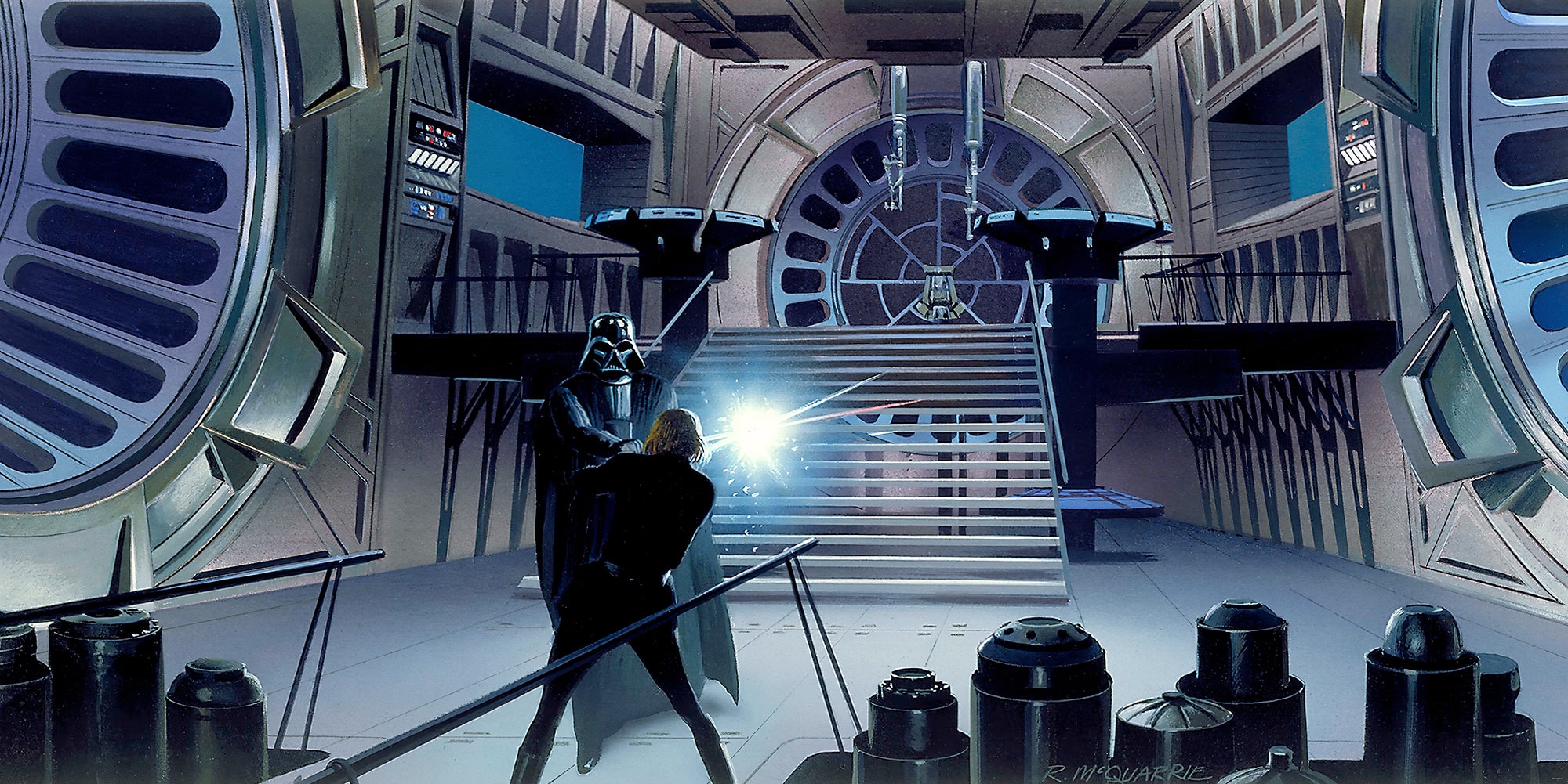 Komar Fototapete »Star Wars Classic auf Raten RMQ | Throneroom«, BAUR Duell futuristisch-mehrfarbig-Weltall