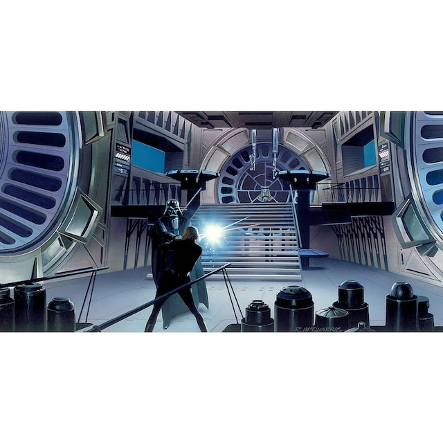 Komar Fototapete »Star Wars Classic RMQ Duell Throneroom«,  futuristisch-mehrfarbig-Weltall auf Raten | BAUR